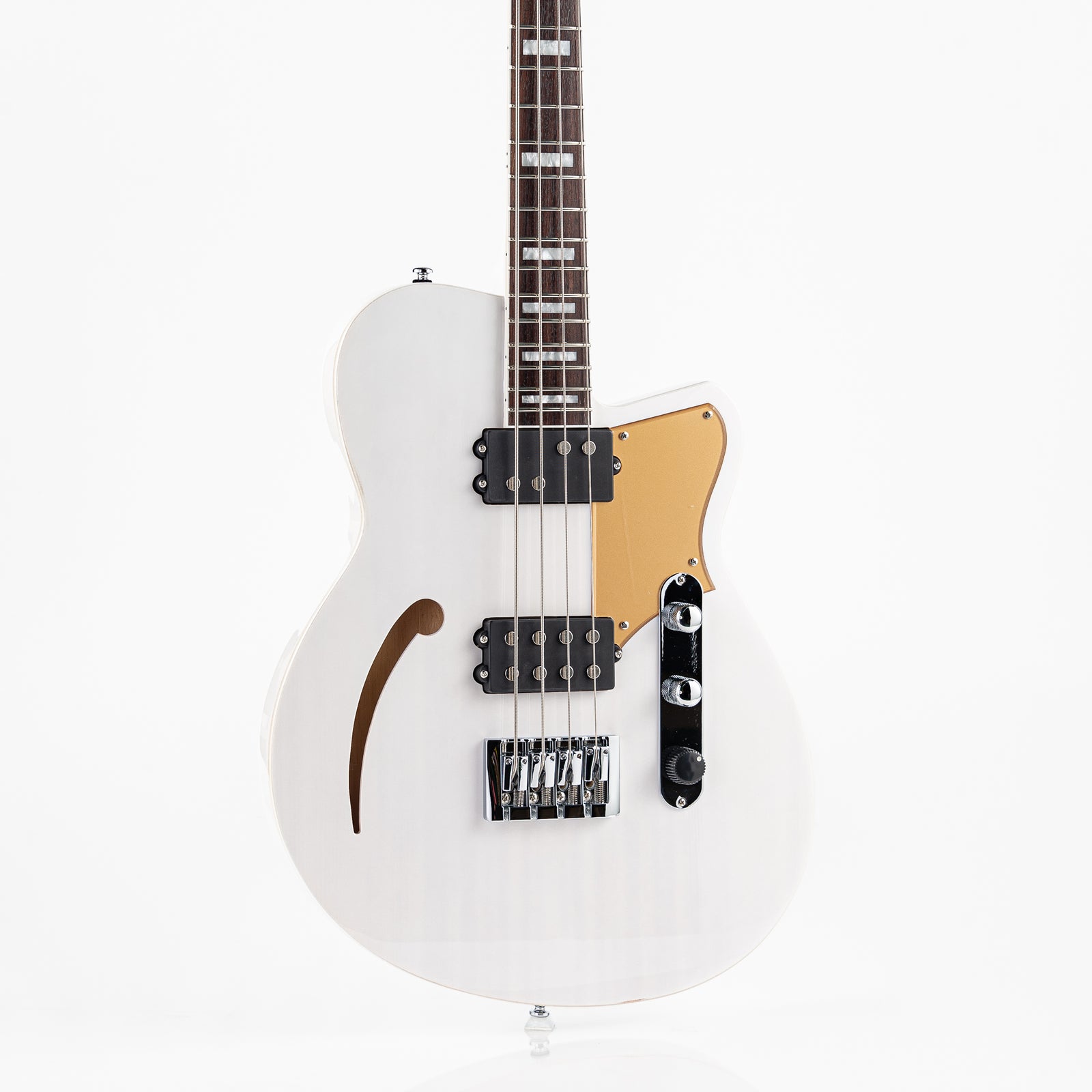 Reverend Set-Neck Series Dub King Electric Bass - Transparent White