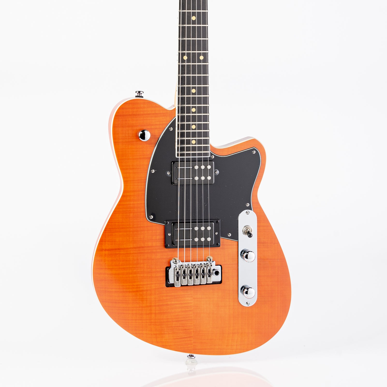 Reverend Signature Series Reeves Gabrels Signature Model Electric Guitar - Satin Orange Flame Maple