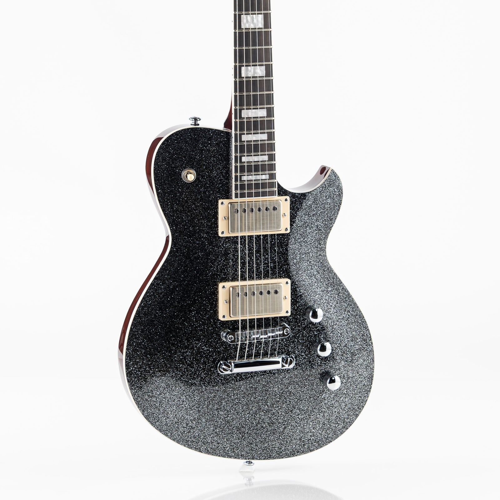 Reverend Set-Neck Series Roundhouse HH Electric Guitar - Black Sparkle