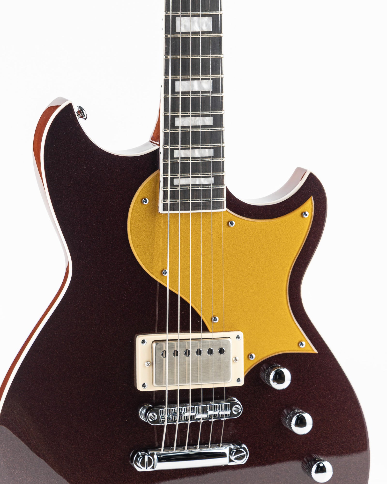 Reverend Set-Neck Series Sensei Jr. H Electric Guitar - Metallic Bordeaux