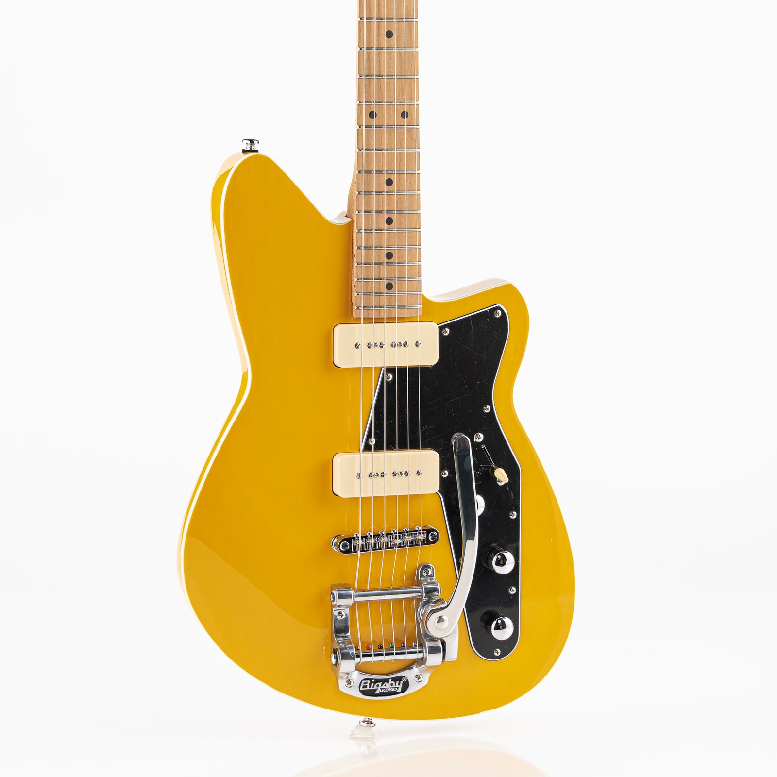 Reverend Bolt-On Series Jetstream 290 Bigsby Electric Guitar - Transparent Vintage Yellow