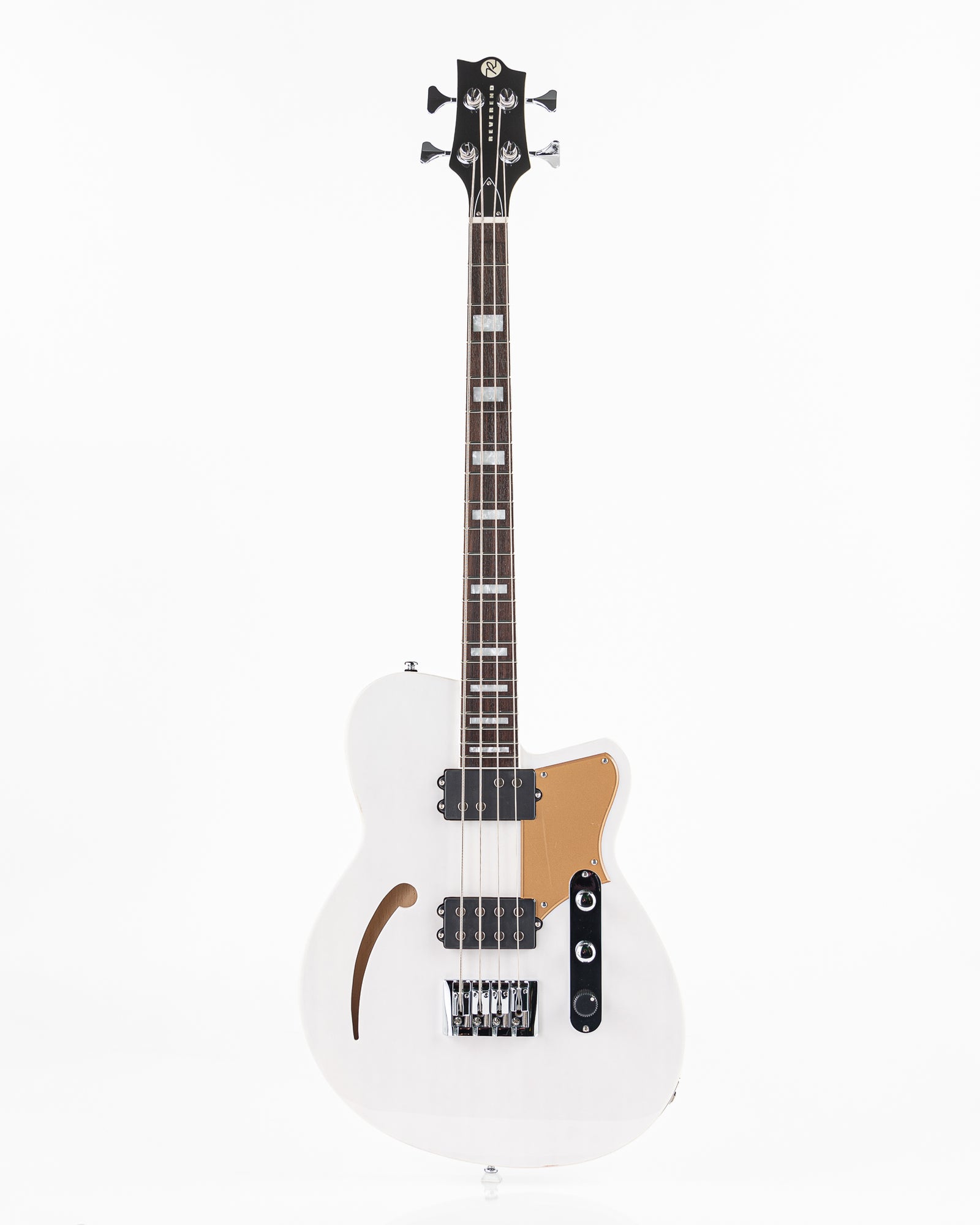Reverend Set-Neck Series Dub King Electric Bass - Transparent White