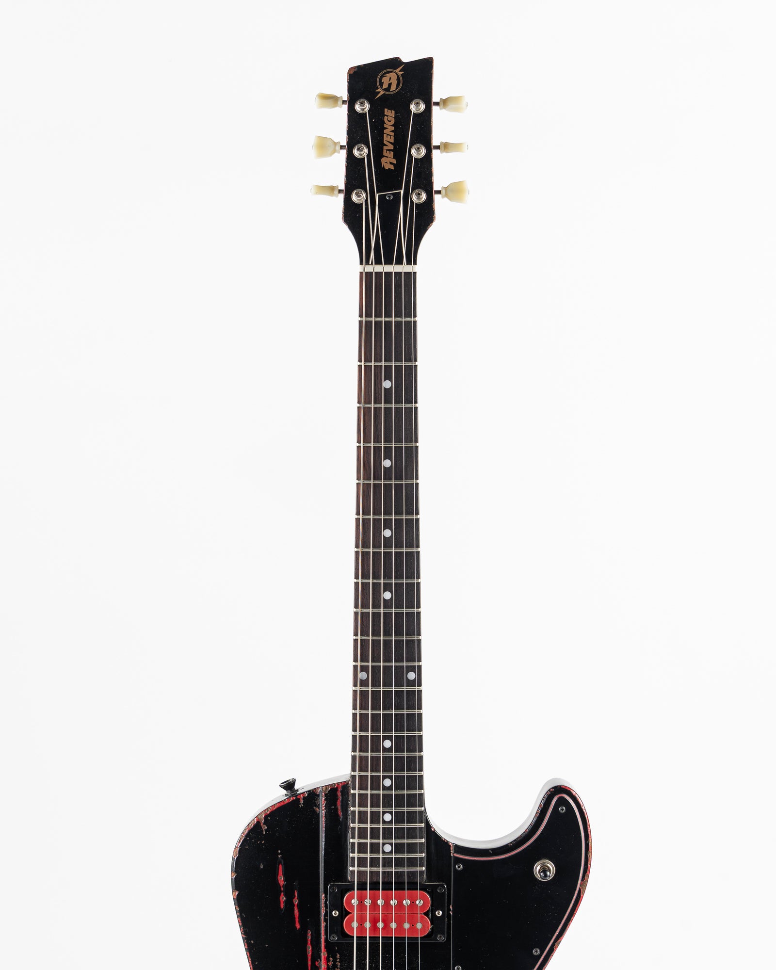 Rock N' Roll Relics Revenge "Lucifer" Electric Guitar - Black Over Dakota Red