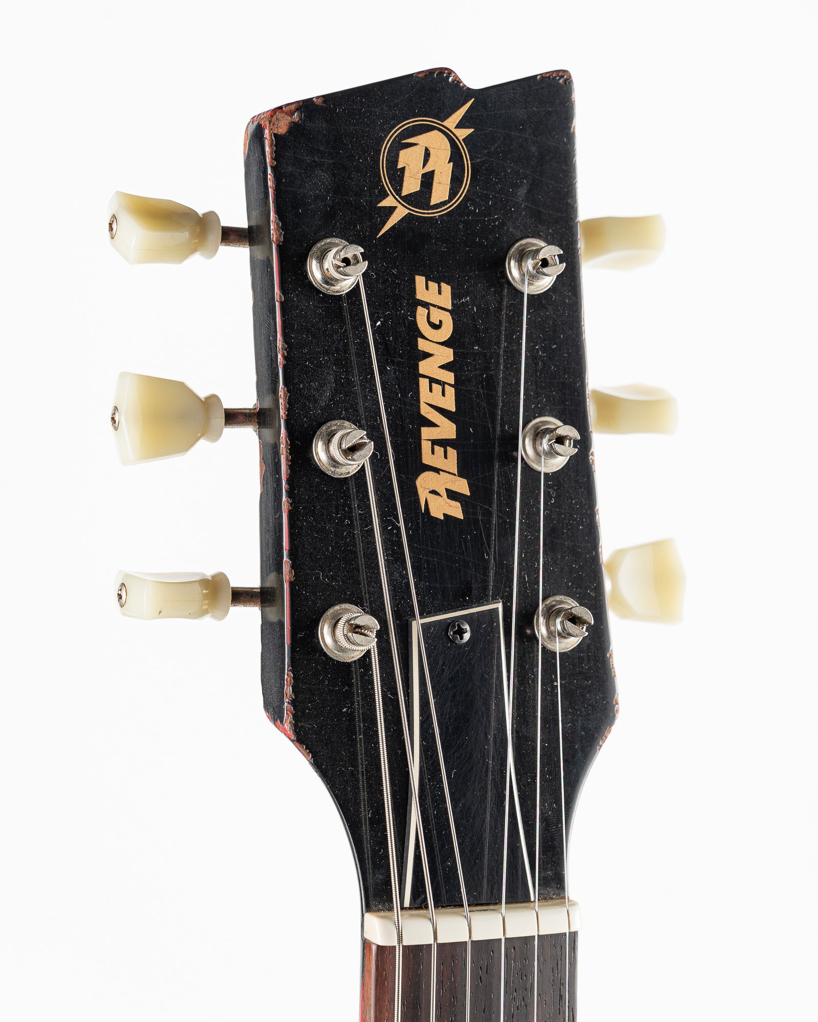 Rock N' Roll Relics Revenge "Lucifer" Electric Guitar - Black Over Dakota Red