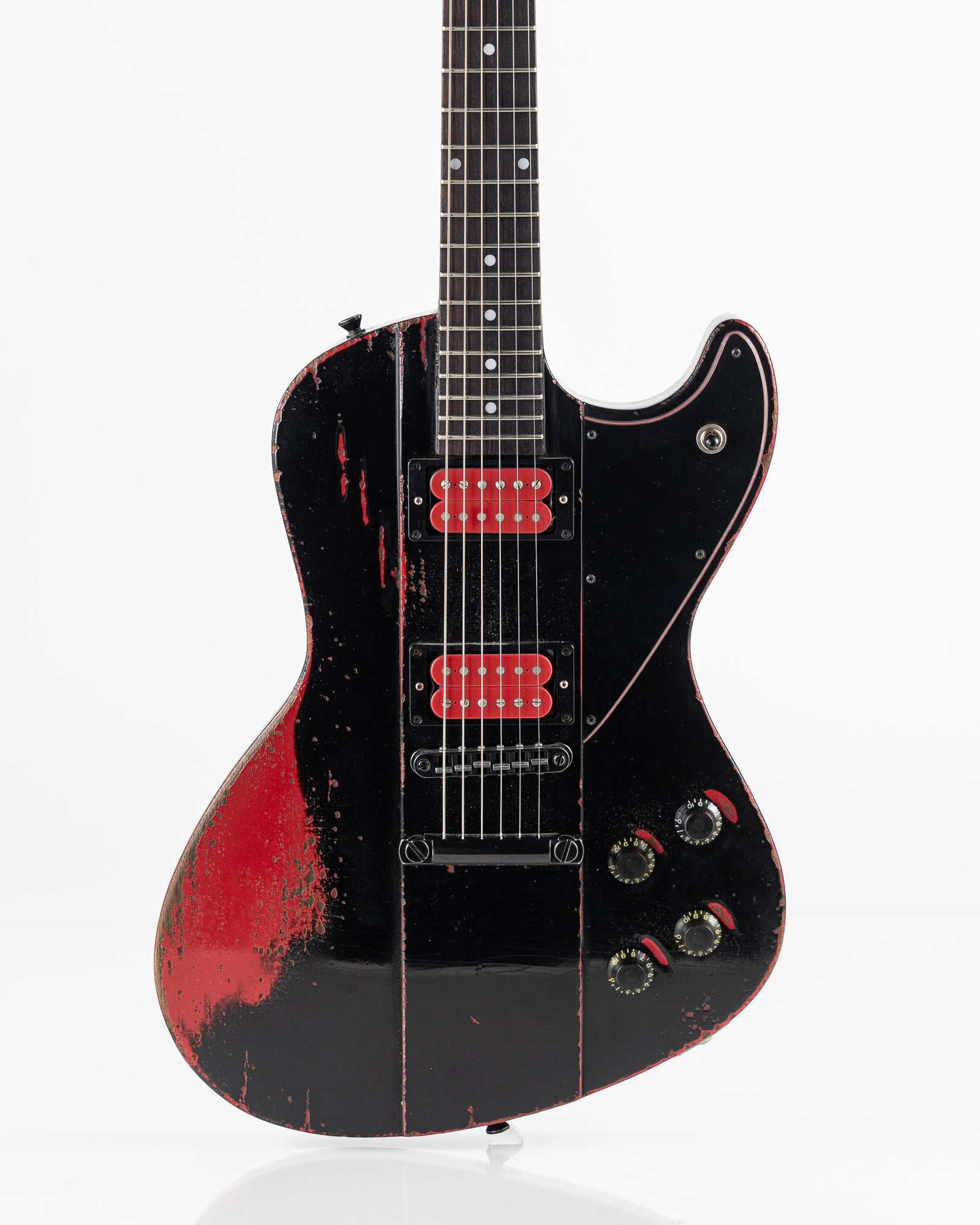 Rock N' Roll Relics Revenge "Lucifer" Electric Guitar - Black Over Dakota Red