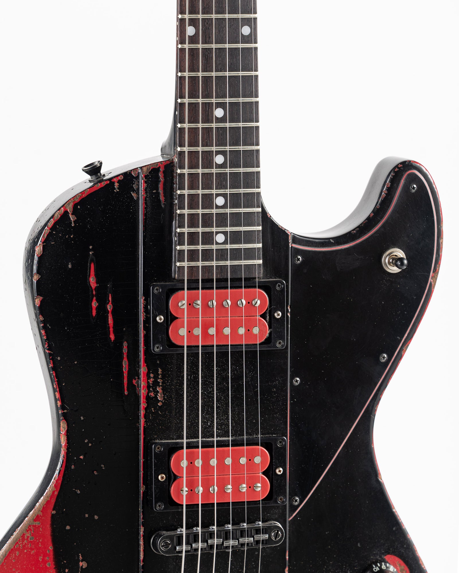 Rock N' Roll Relics Revenge "Lucifer" Electric Guitar - Black Over Dakota Red