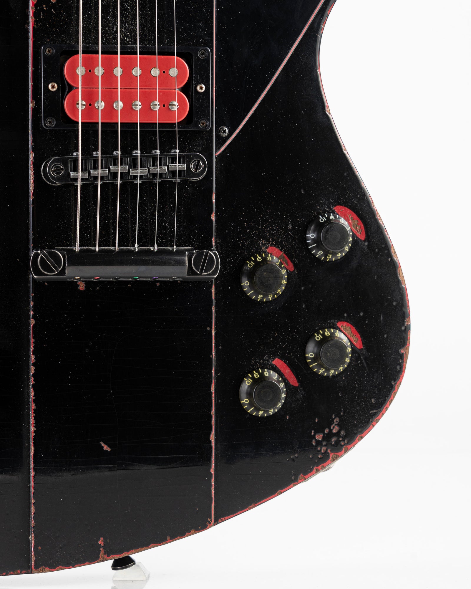 Rock N' Roll Relics Revenge "Lucifer" Electric Guitar - Black Over Dakota Red