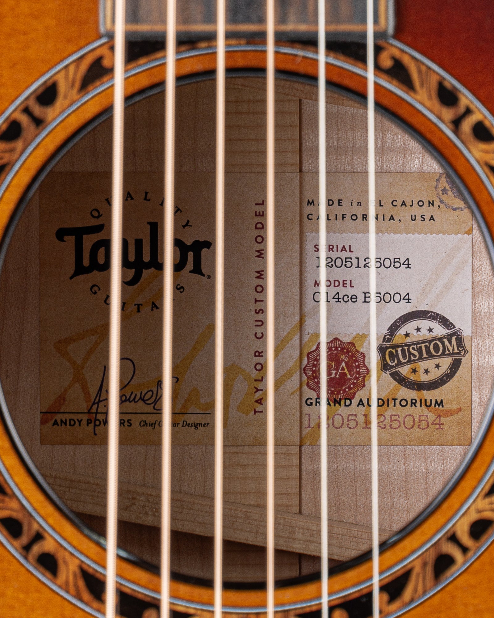 Taylor Catch Custom No.4 Limited Edition C14ce B5004 Grand Auditorium Acoustic Electric Guitar - Shaded Edgeburst Top