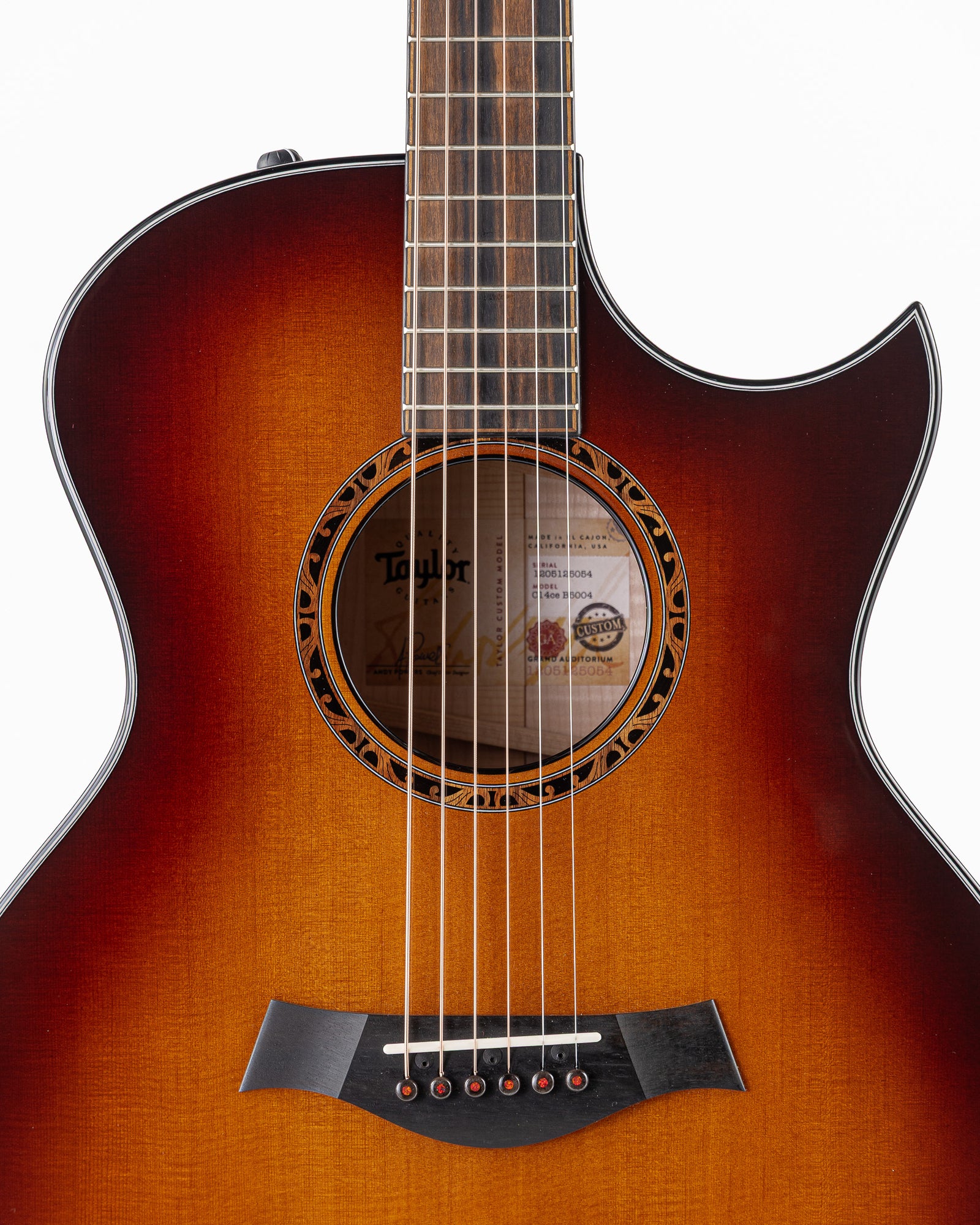 Taylor Catch Custom No.4 Limited Edition C14ce B5004 Grand Auditorium Acoustic Electric Guitar - Shaded Edgeburst Top