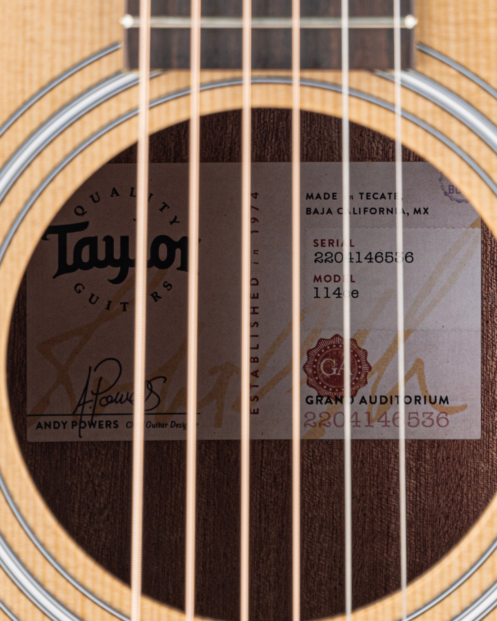 Taylor 114ce Grand Auditorium Acoustic Electric Guitar - Natural
