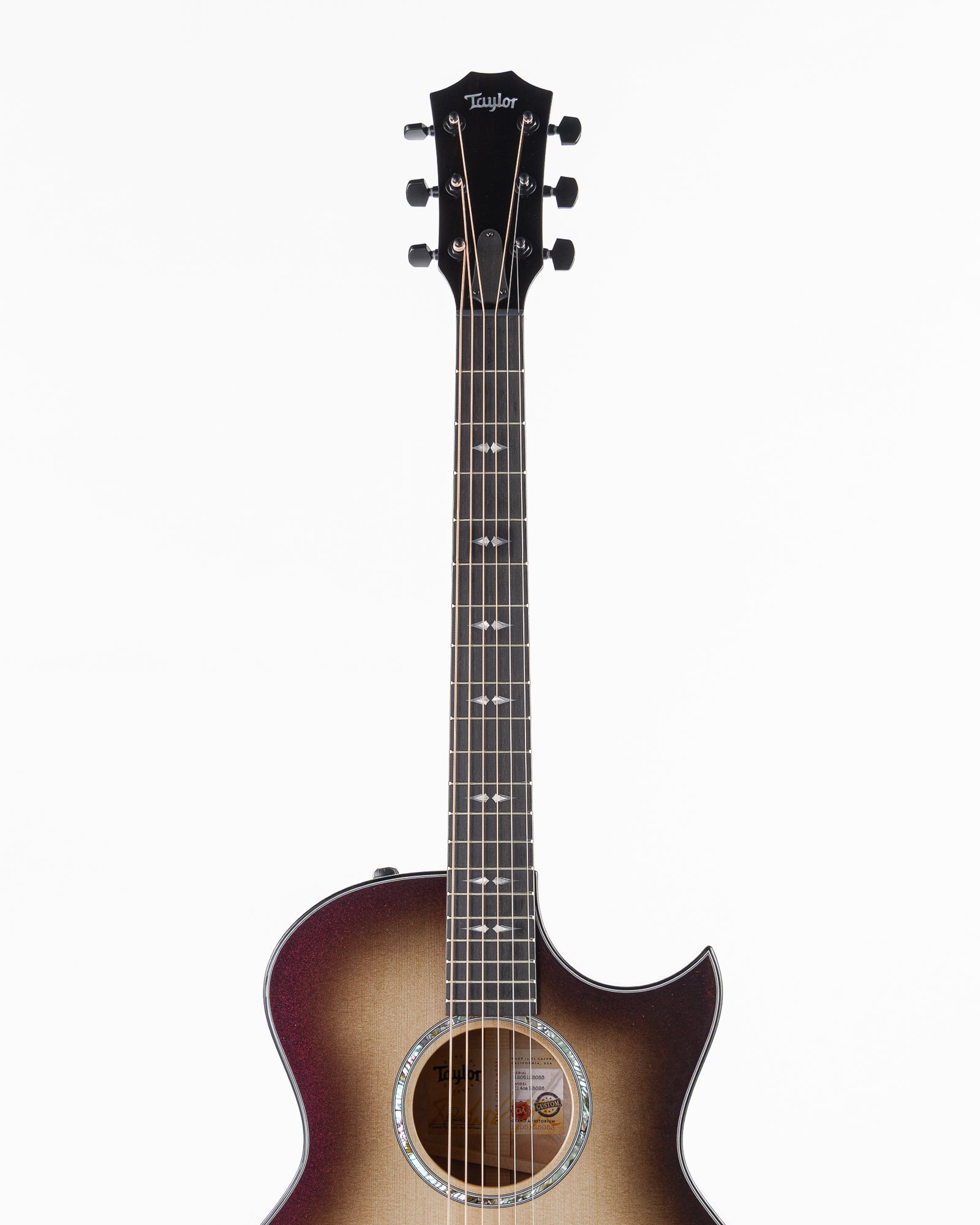 Taylor 2025 Catch Custom #26 Limited Edition C14ce Grand Auditorium Acoustic Electric Guitar - Cranberry Silver Supernova