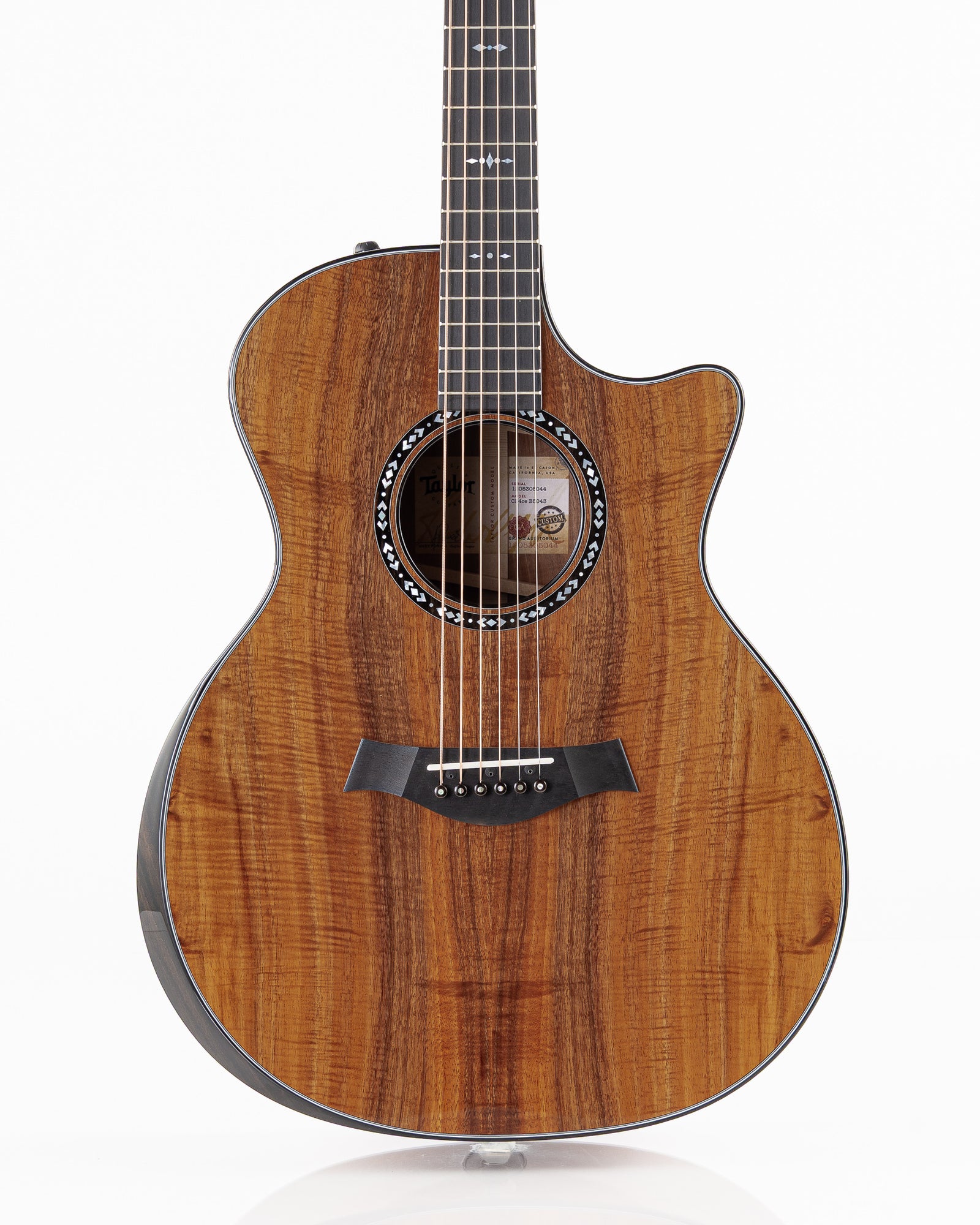 Taylor 2025 Catch Custom #43 Limited Edition C24ce Grand Auditorium Acoustic Electric Guitar - Figured AA Grade Hawaiian Koa