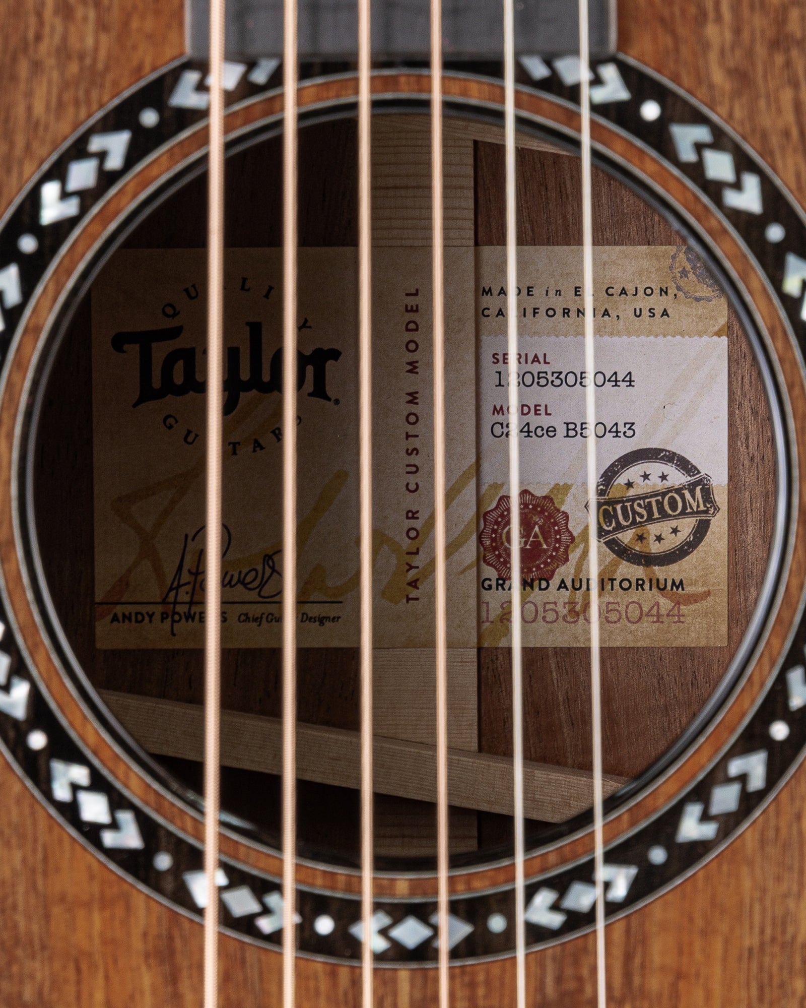 Taylor 2025 Catch Custom #43 Limited Edition C24ce Grand Auditorium Acoustic Electric Guitar - Figured AA Grade Hawaiian Koa