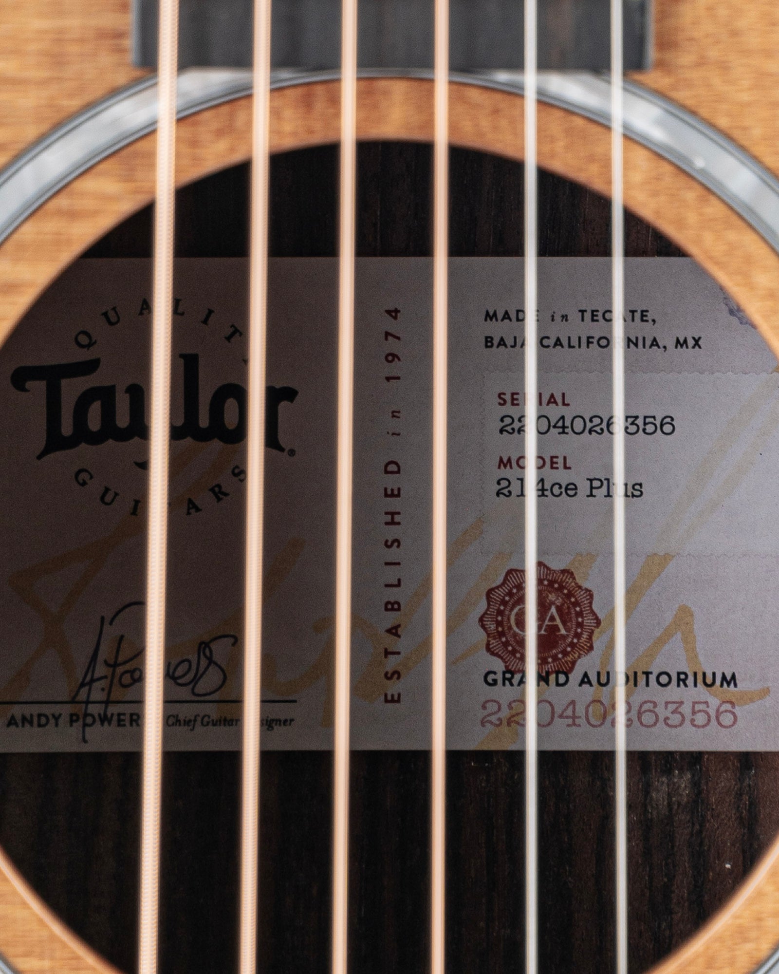 Taylor 214ce Plus Grand Auditorium Acoustic Electric Guitar - Natural