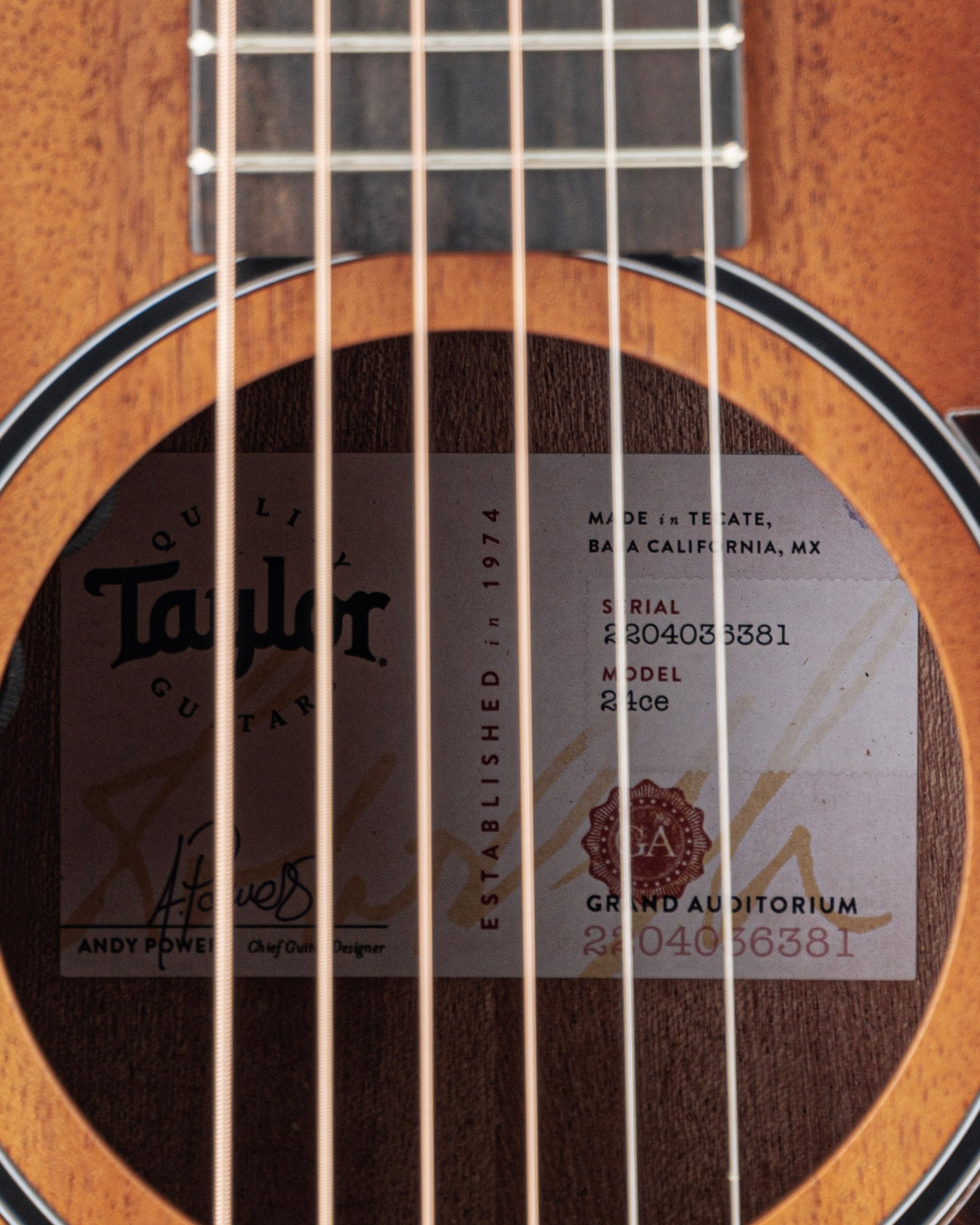 Taylor 24ce Mahogany Acoustic Electric Guitar - Natural