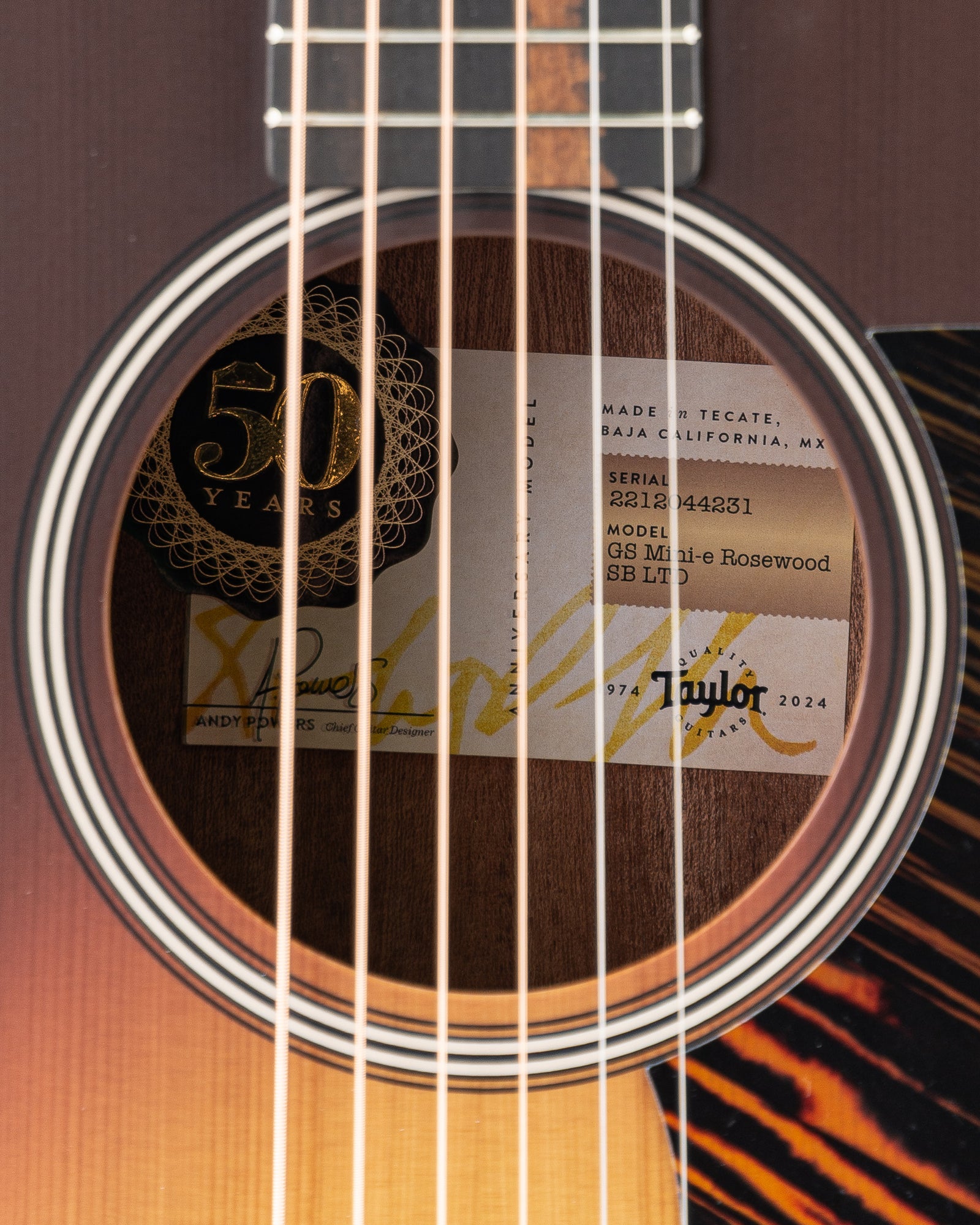 Taylor 50th Anniversary GS Mini-e Rosewood SB LTD Acoustic Electric Guitar - Sunburst