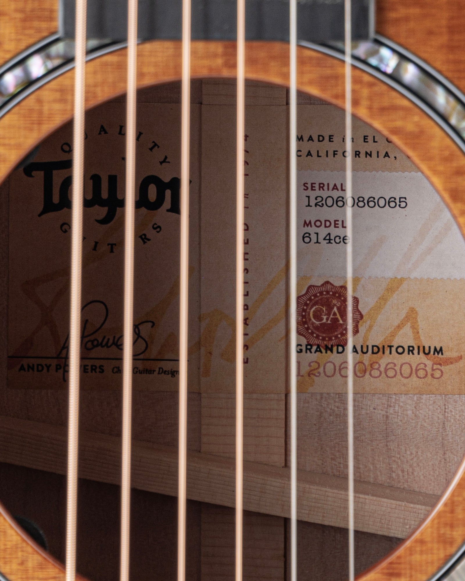 Taylor 614ce Next Generation Grand Auditorium Acoustic Electric Guitar - Antique Blonde