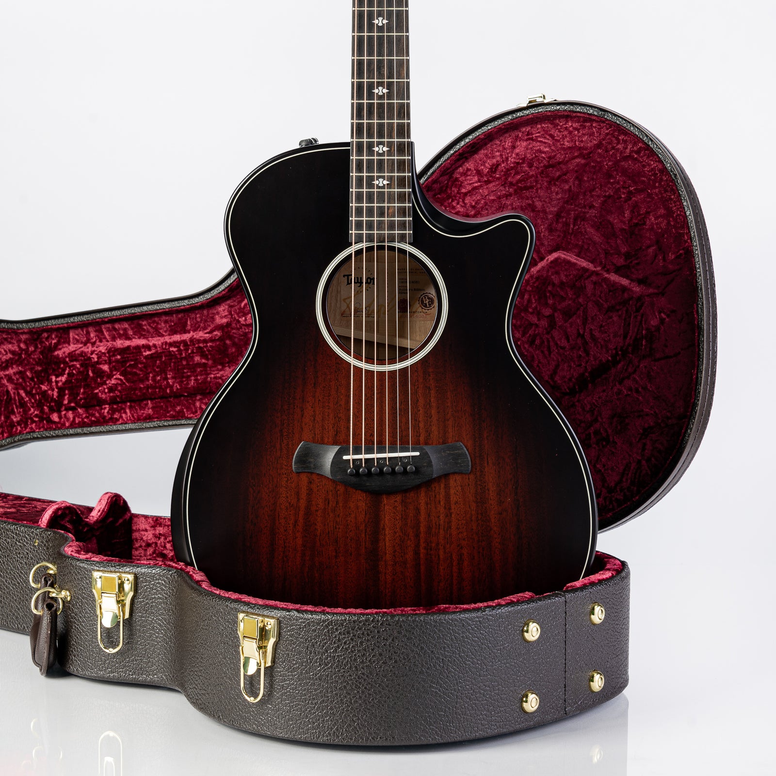 Taylor Builder's Edition 324CE Acoustic Electric Guitar- Shaded Edgeburst W/Case