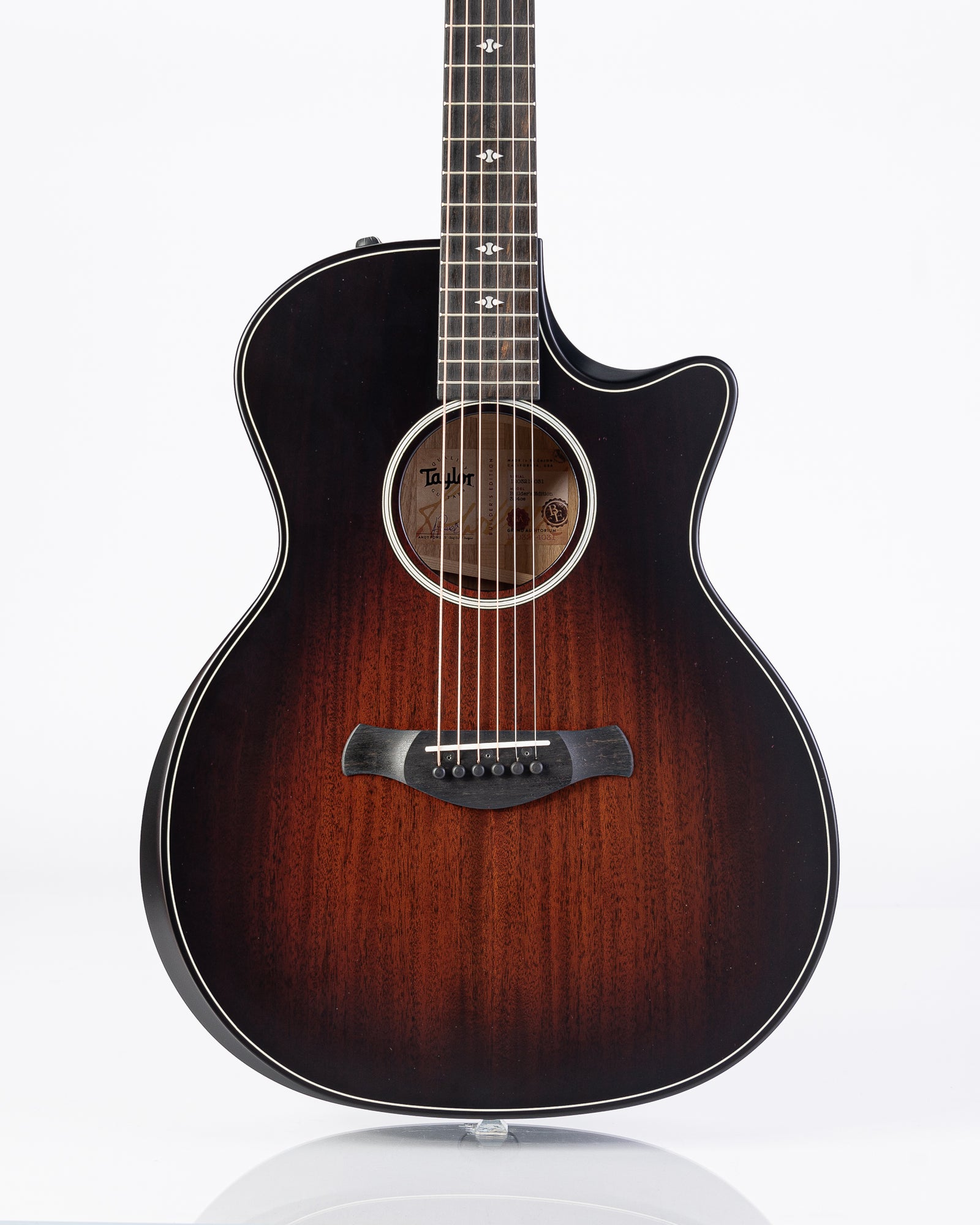 Taylor Builder's Edition 324CE Acoustic Electric Guitar- Shaded Edgeburst W/Case