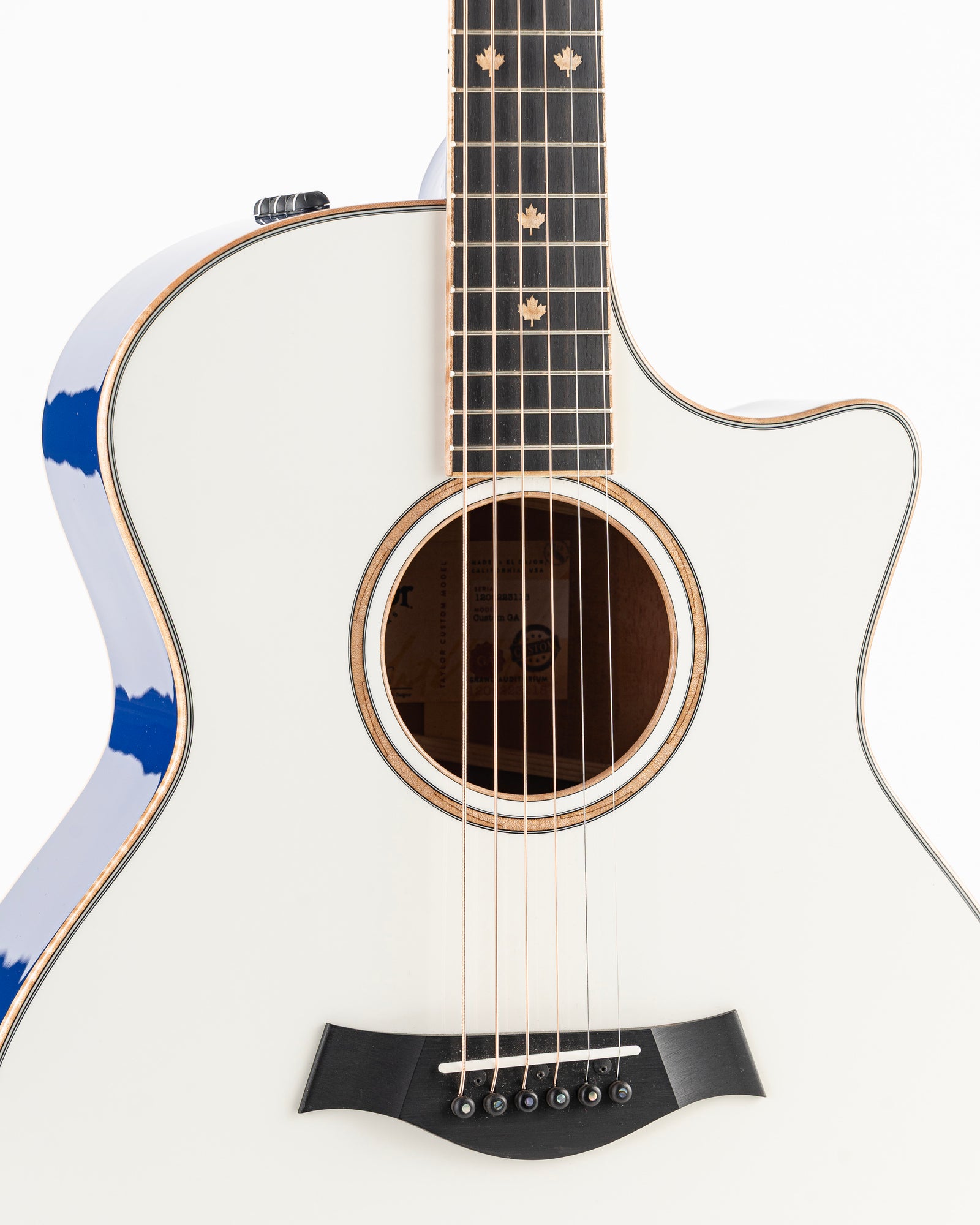 Taylor Custom Shop GA #12371 Limited Edition Grand Orchestra Acoustic Electric Guitar - White Top