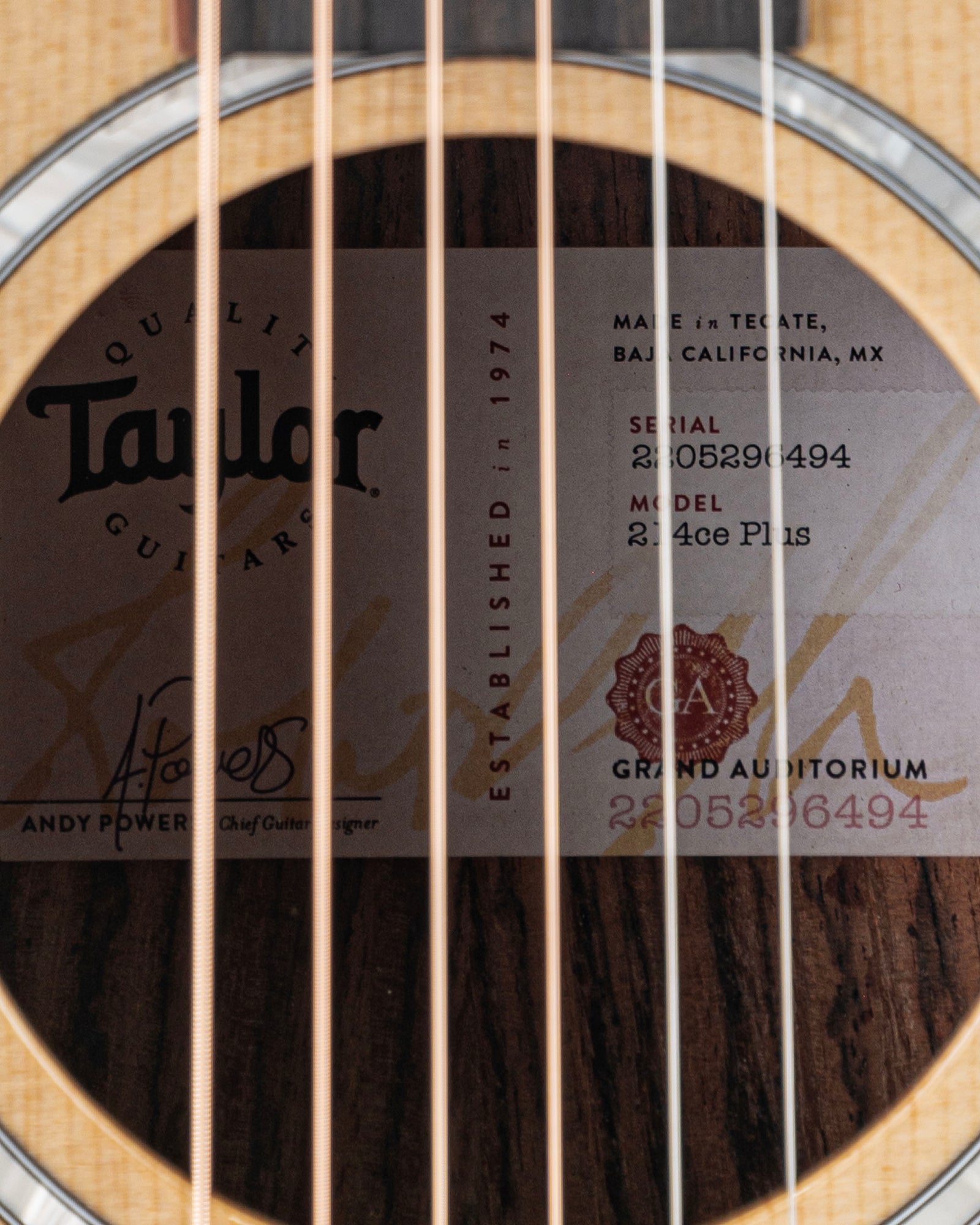 Taylor 214ce Plus Grand Auditorium Acoustic Electric Guitar - Natural