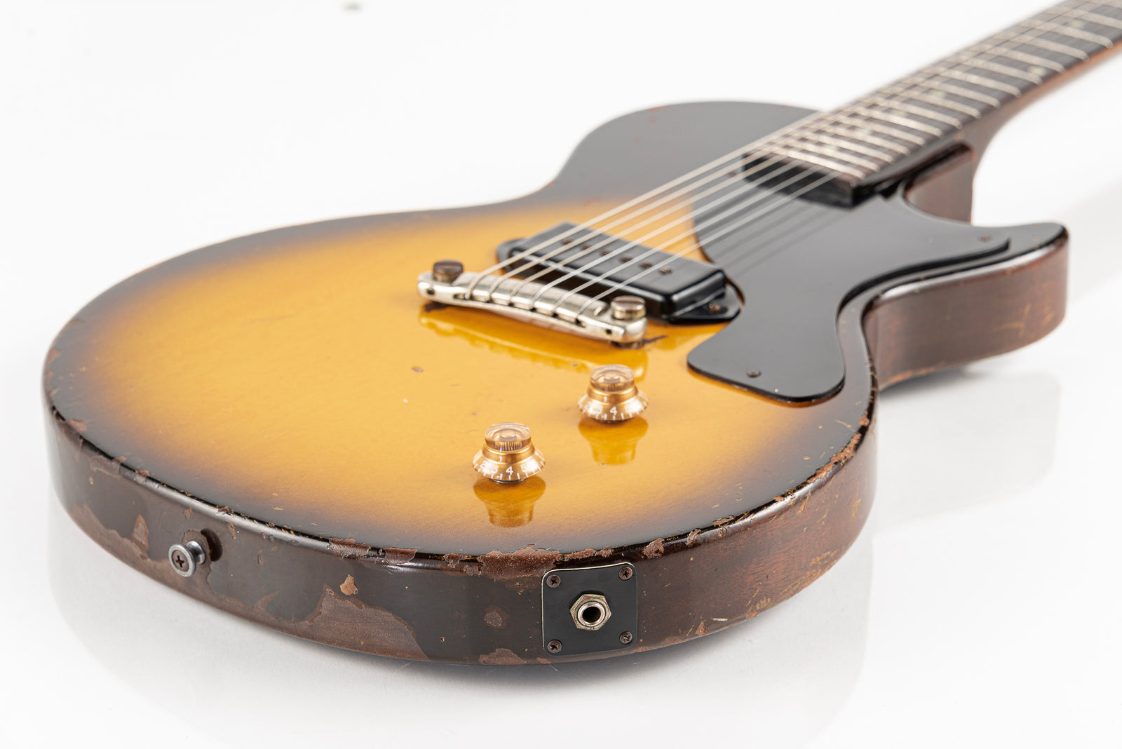 USED 1957 Gibson Les Paul Junior Electric Guitar - Two Tone Sunburst
