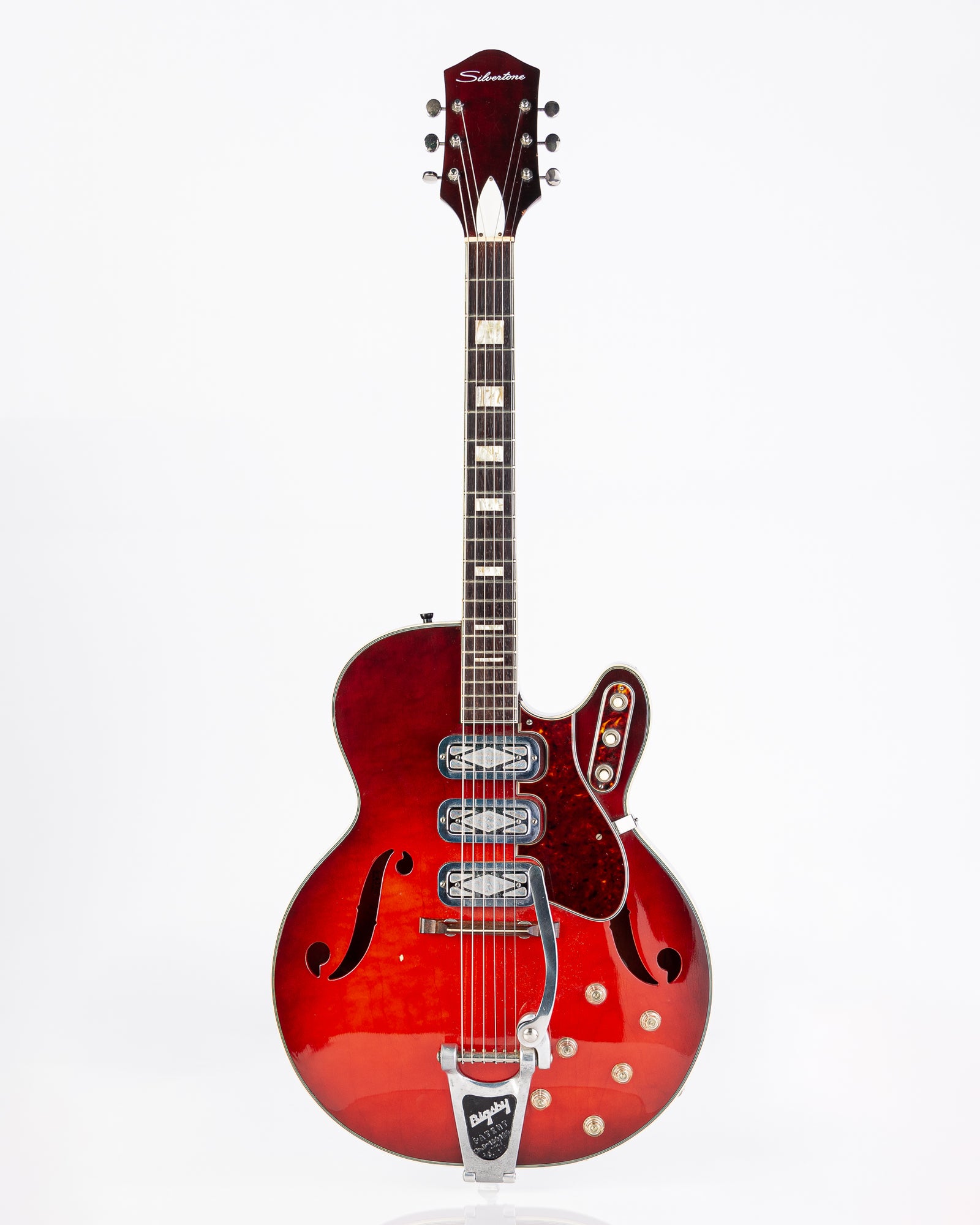 USED 1963 Silvertone 1454 Hollowbody Electric Guitar - Red Burst