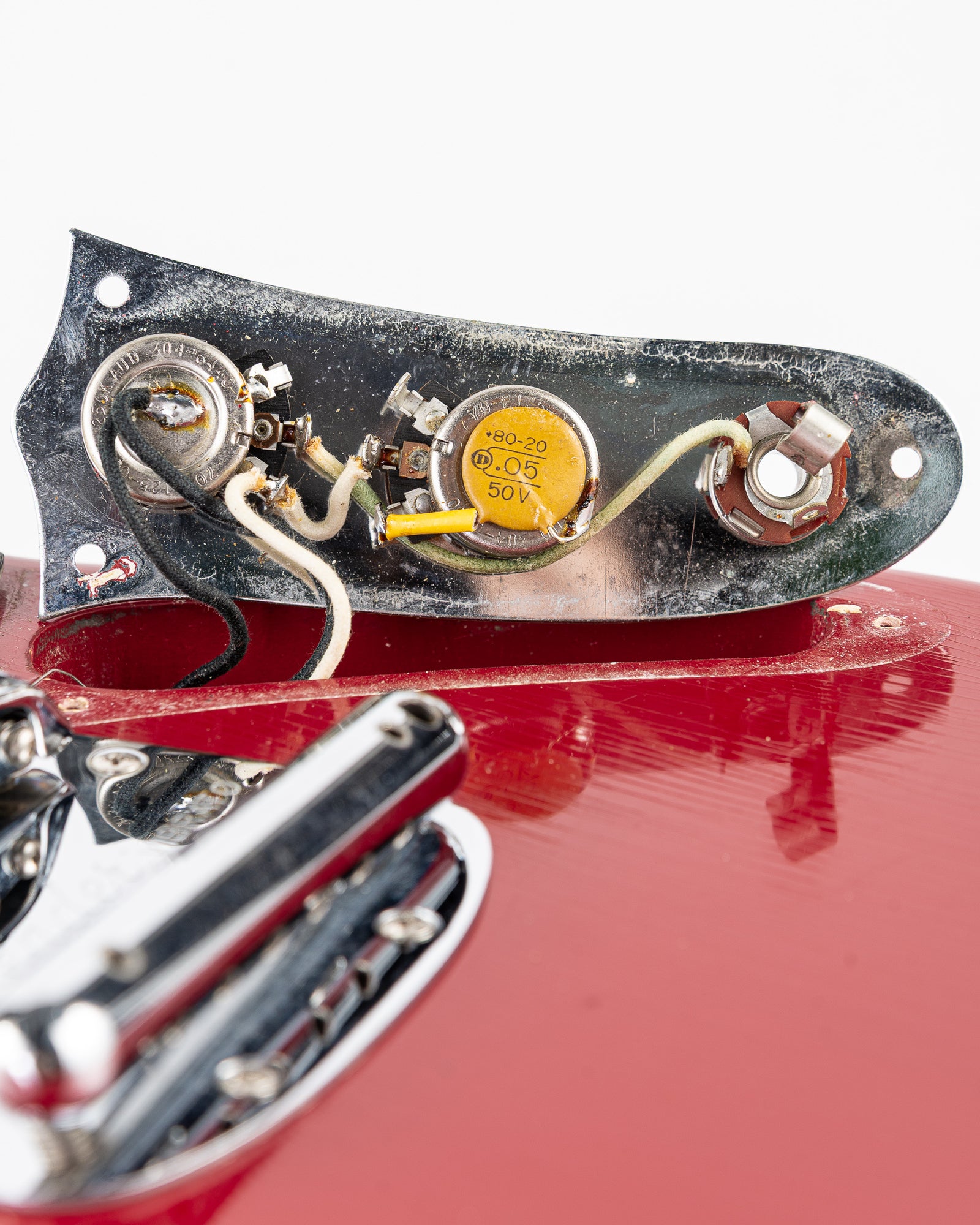 USED 1964 Fender Pre-CBS Mustang Electric Guitar - Dakota Red with Original Hardshell Case