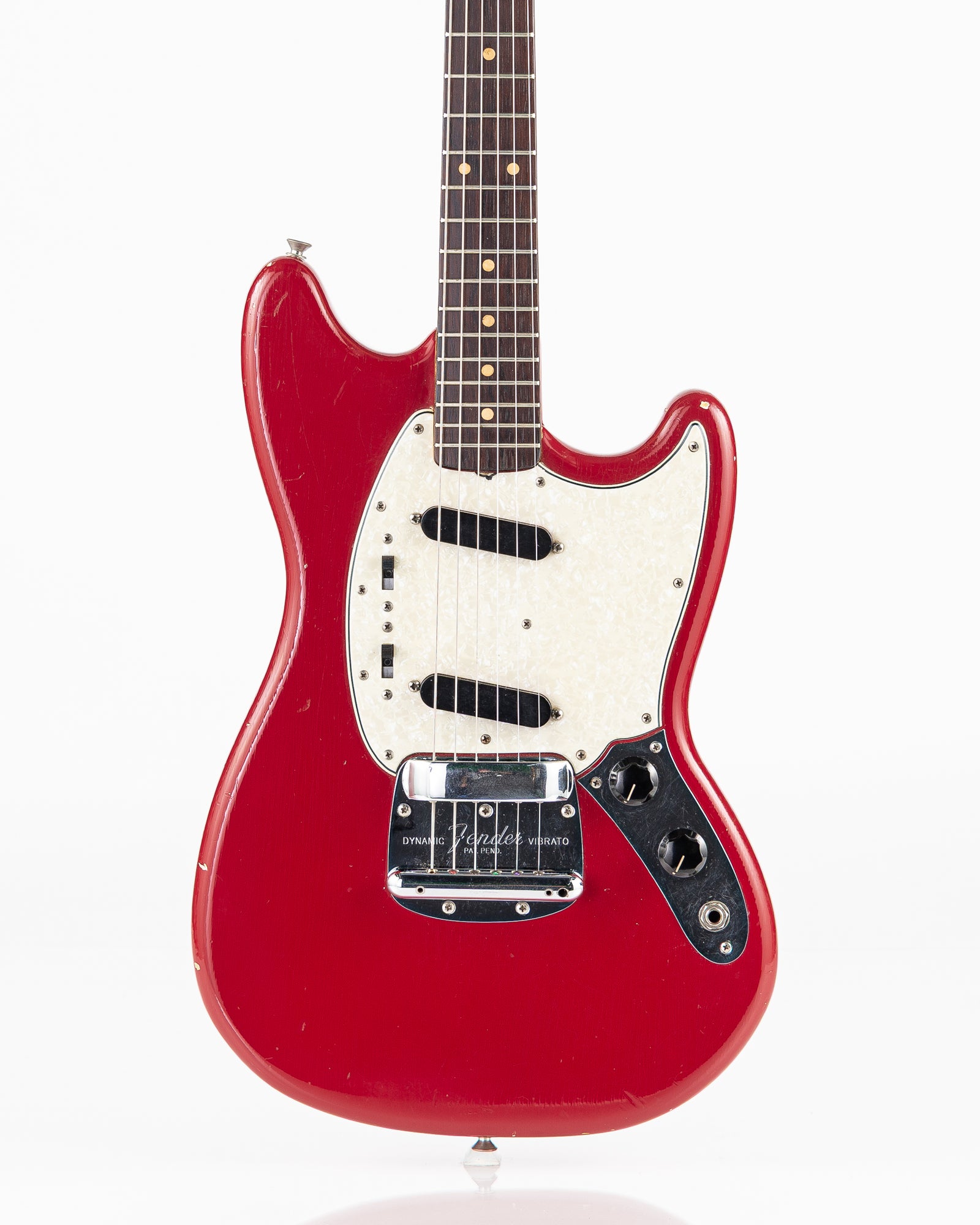 USED 1964 Fender Pre-CBS Mustang Electric Guitar - Dakota Red with Original Hardshell Case