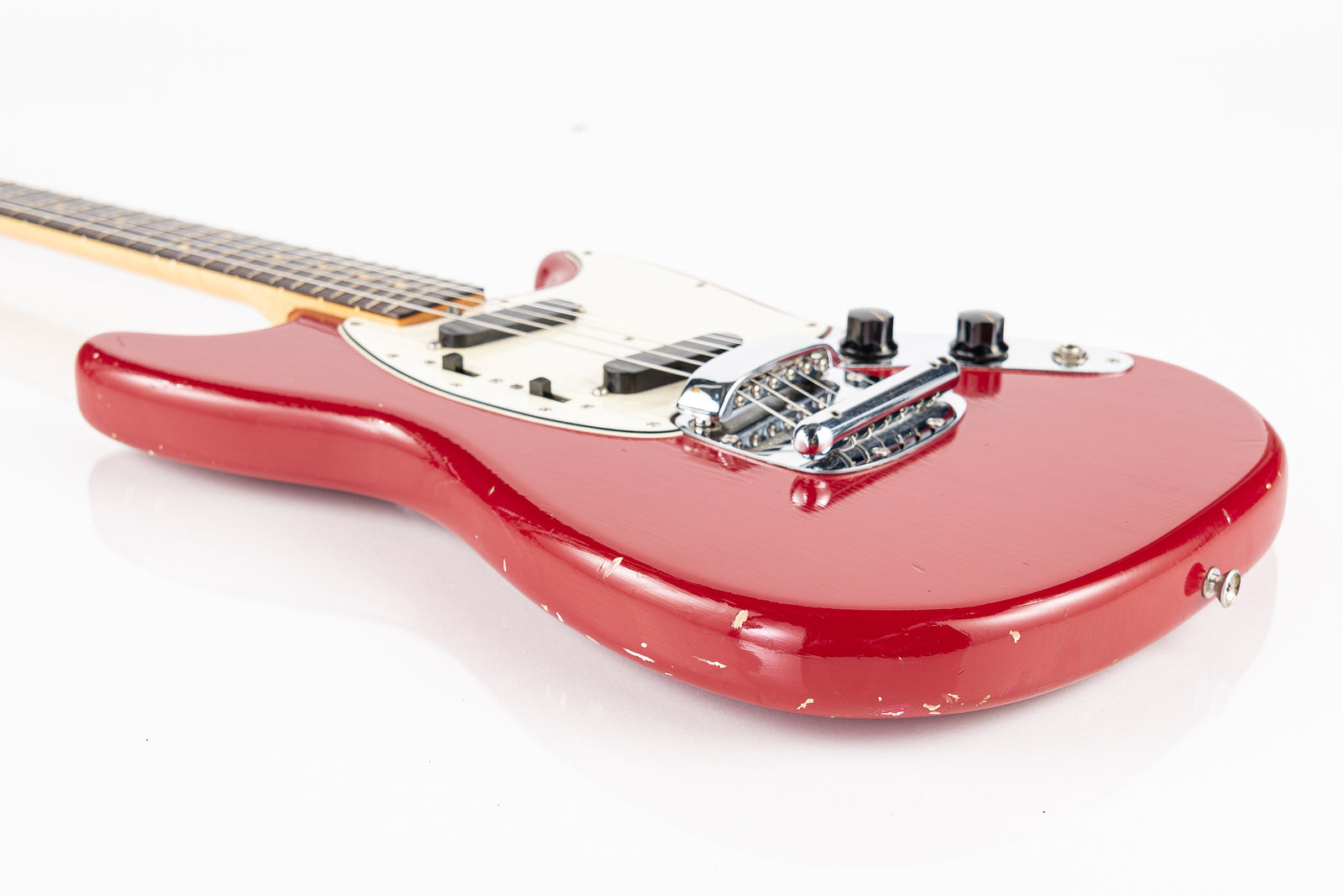 USED 1964 Fender Pre-CBS Mustang Electric Guitar - Dakota Red with Original Hardshell Case
