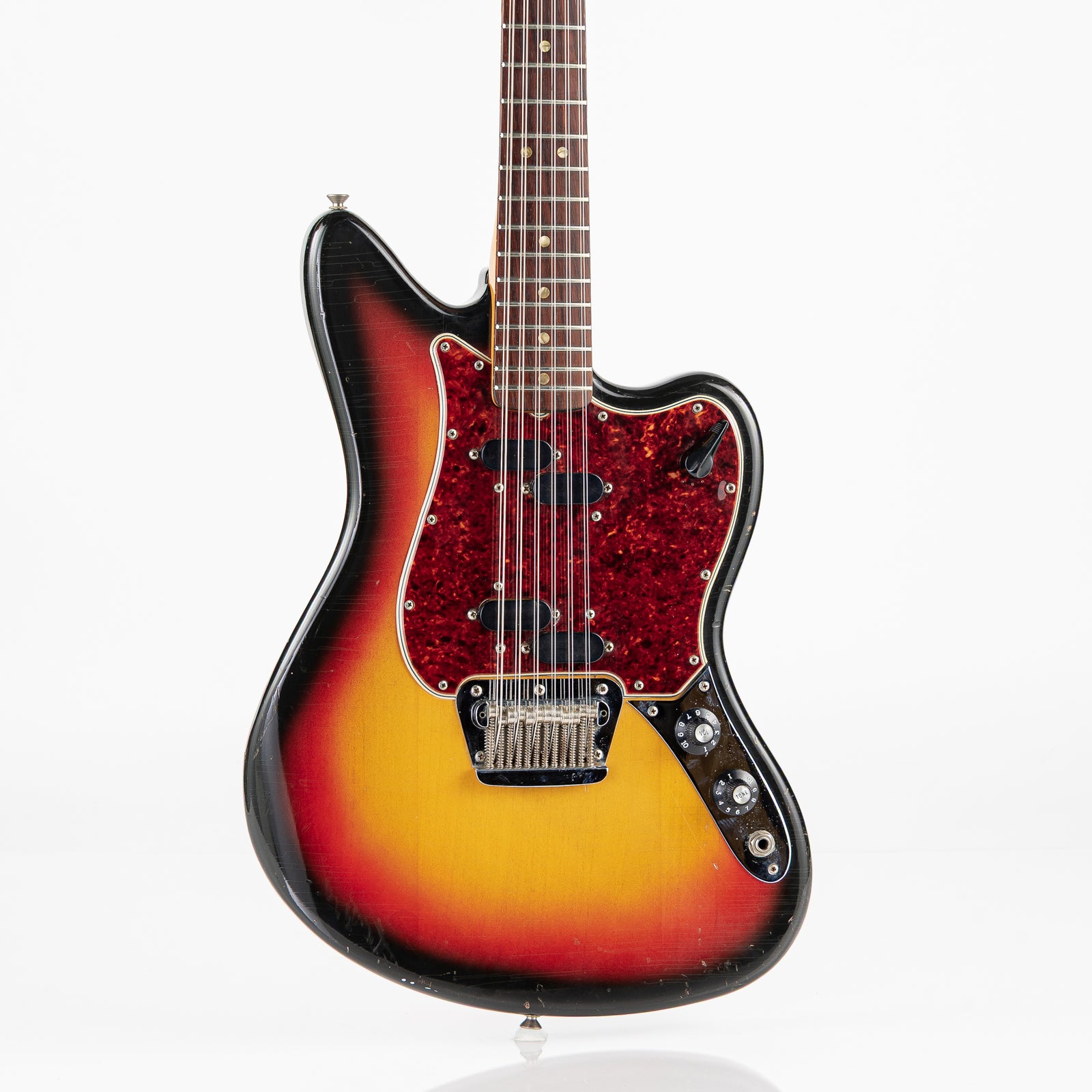 USED 1966 Fender Electric XII Electric Guitar - 3 Tone Sunburst with Original Hardshell Case