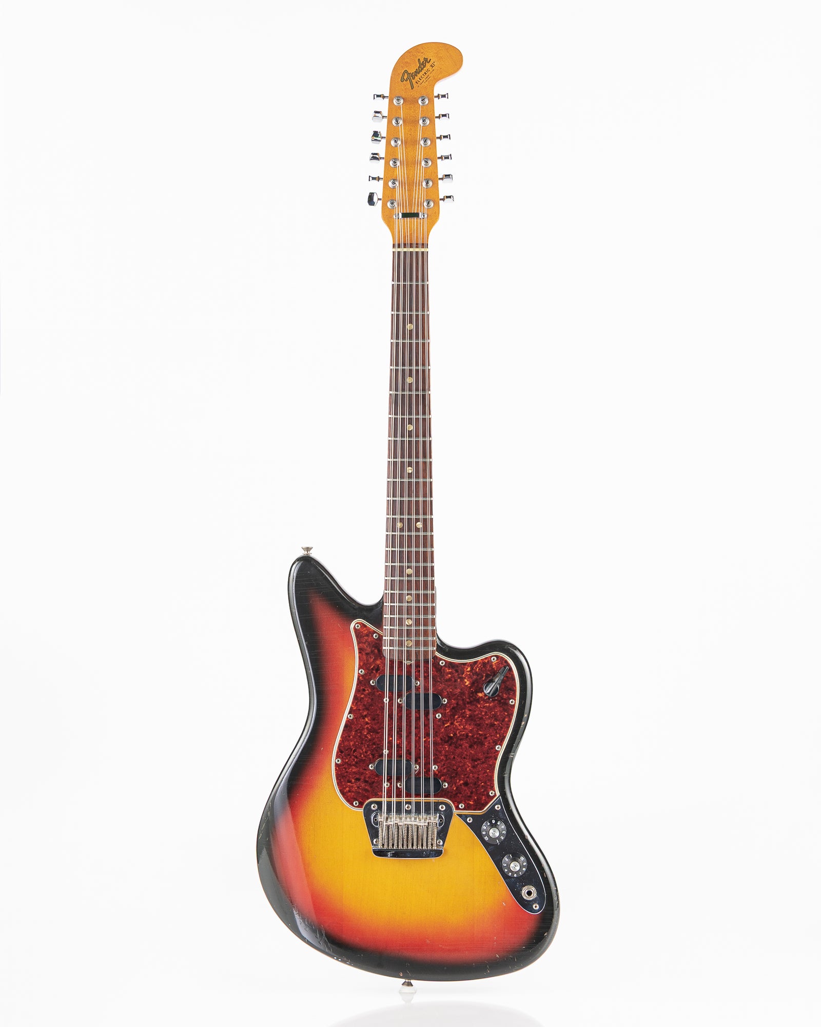 USED 1966 Fender Electric XII Electric Guitar - 3 Tone Sunburst with Original Hardshell Case