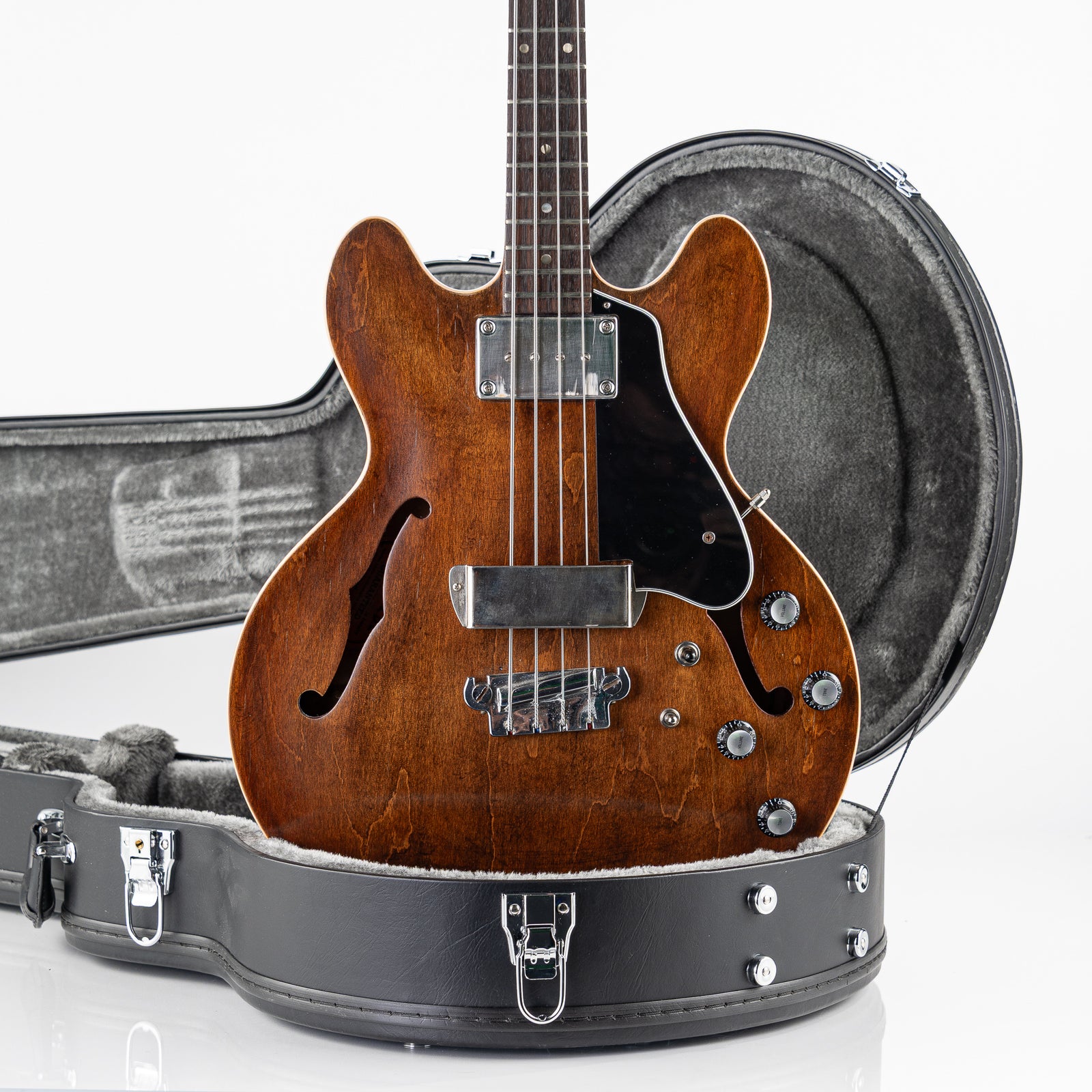 USED 1967 Gibson EB-2 DC Electric Bass - Walnut Refinish with Hardshell Case