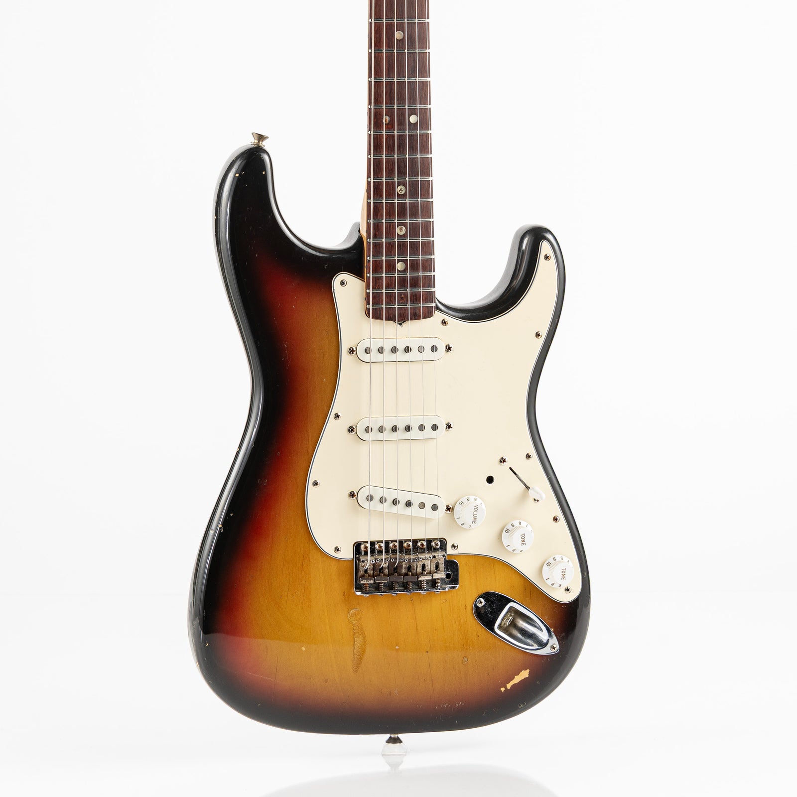 USED 1971 Fender Stratocaster with 4-Bolt Neck Electric Guitar - Three Tone Sunburst with Original Hardshell Case