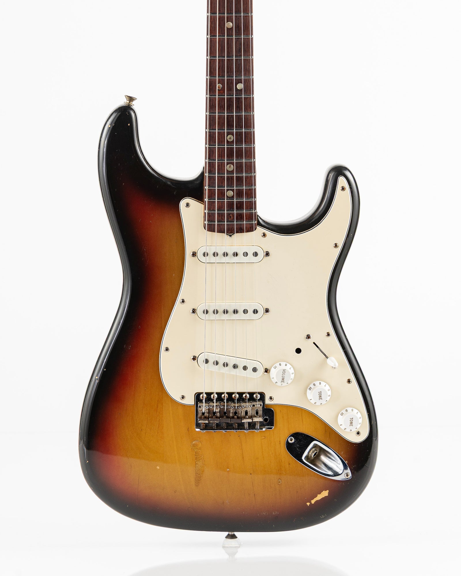 USED 1971 Fender Stratocaster with 4-Bolt Neck Electric Guitar - Three Tone Sunburst with Original Hardshell Case
