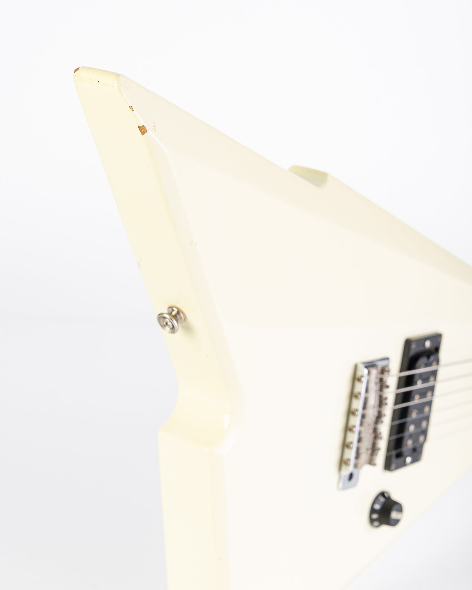 USED 1980's Fender Squier Katana Electric Guitar- Arctic White with Original Hardshell Case