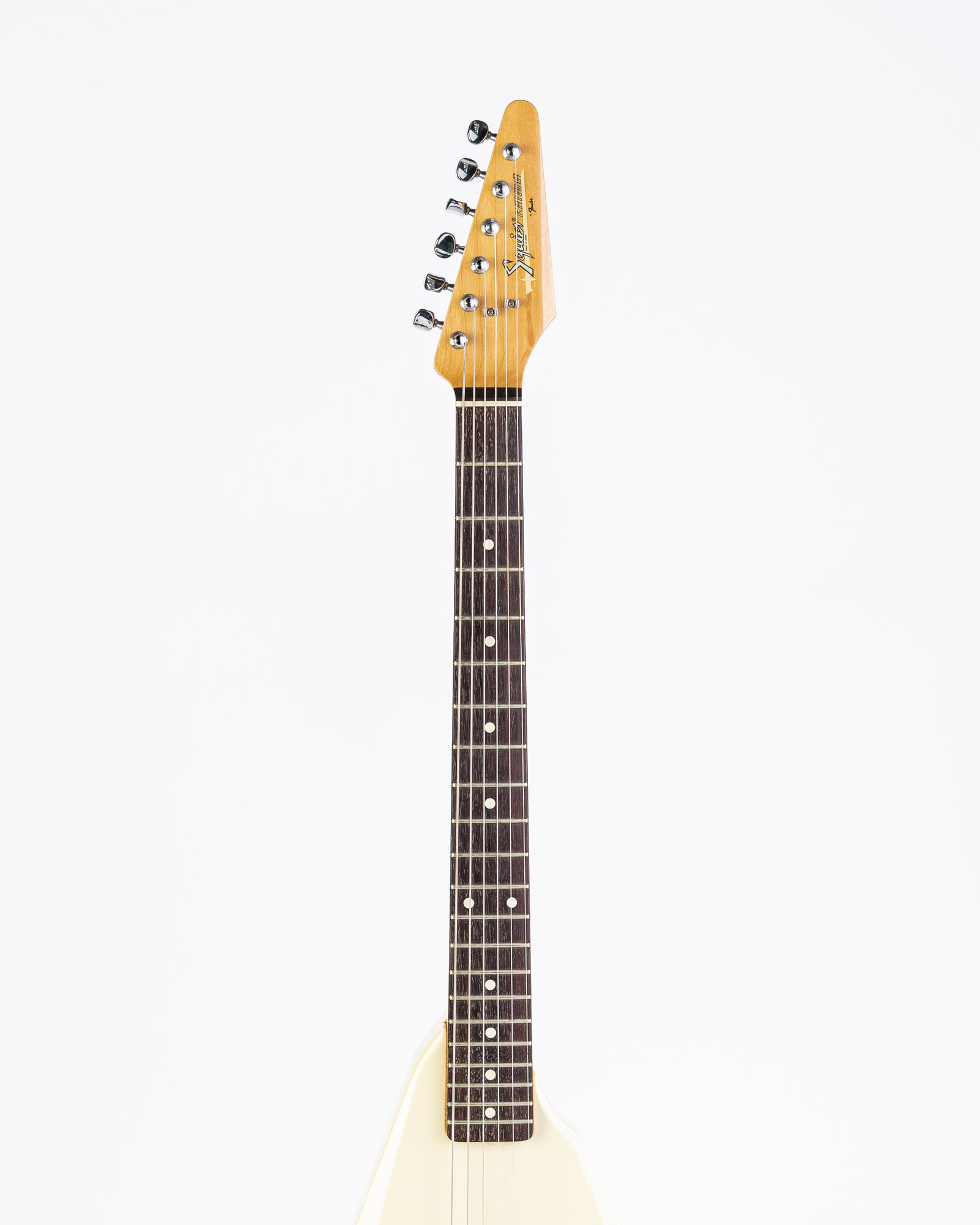 USED 1980's Fender Squier Katana Electric Guitar- Arctic White with Original Hardshell Case