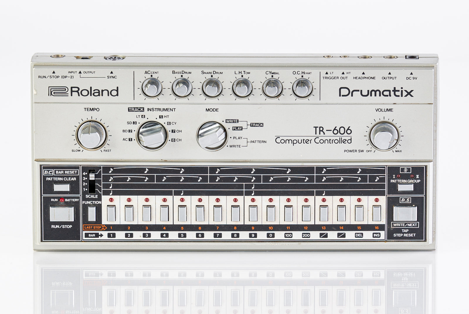 USED 1981 Roland TR-606 Drumatix Analog Drum Machine with Original Box and Case
