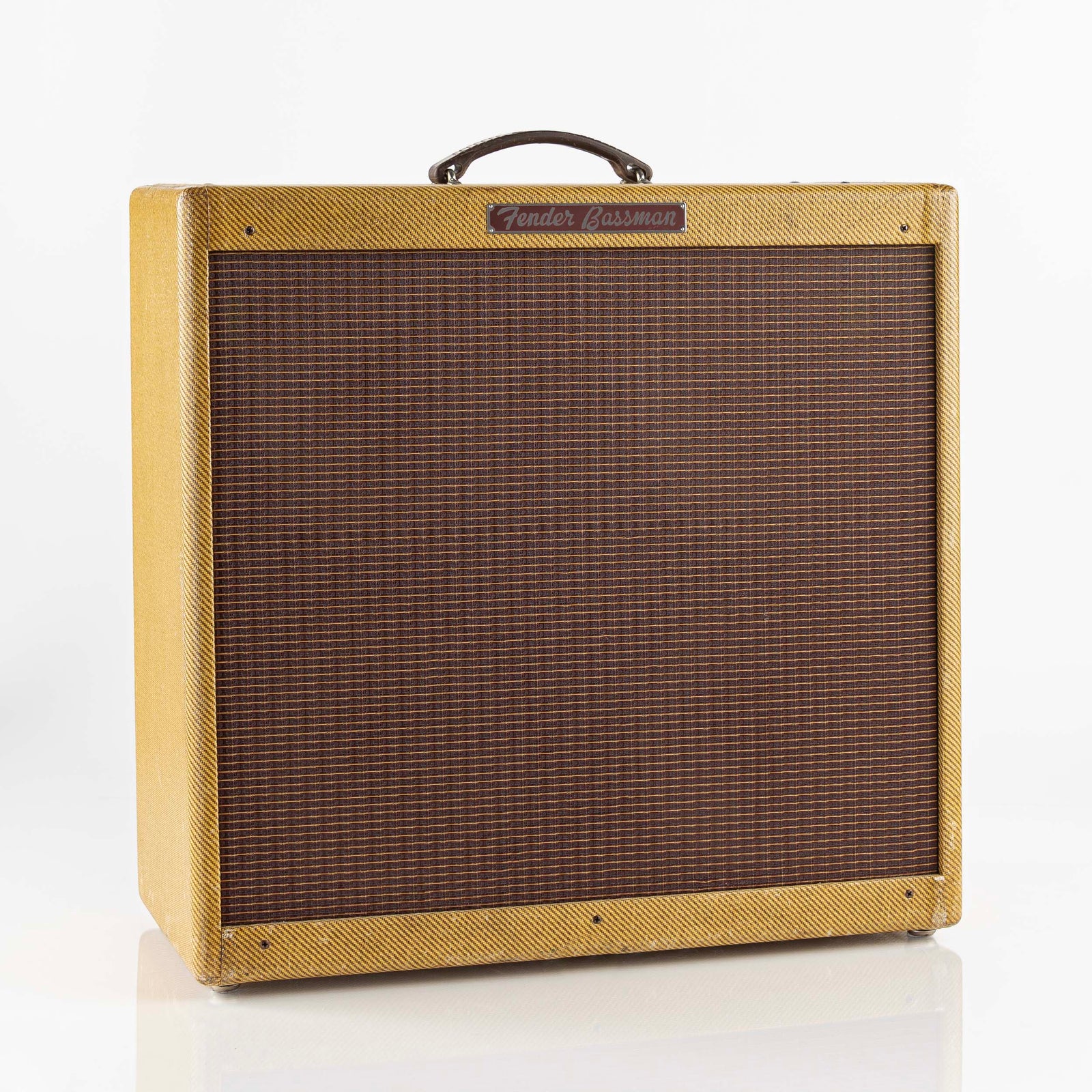 USED 1990 Fender '59 Bassman Reissue 5F6-A 45 Watt 4x10 Guitar Combo Amplifier with Flight Case and Cover
