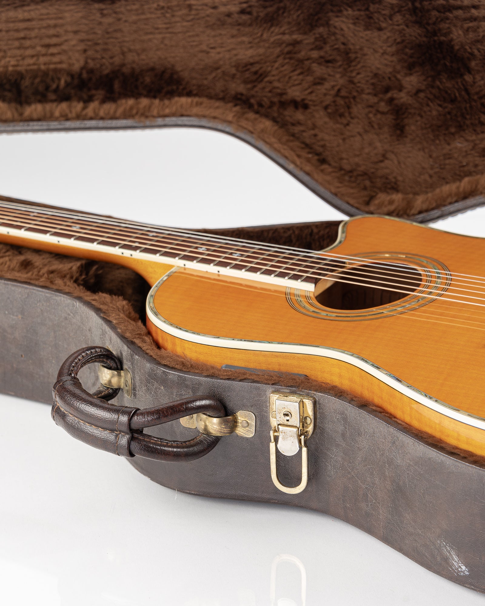 USED 1994 Fender Montara Flame Maple Acoustic Electric Guitar - Flamed Amber with Hardshell Case