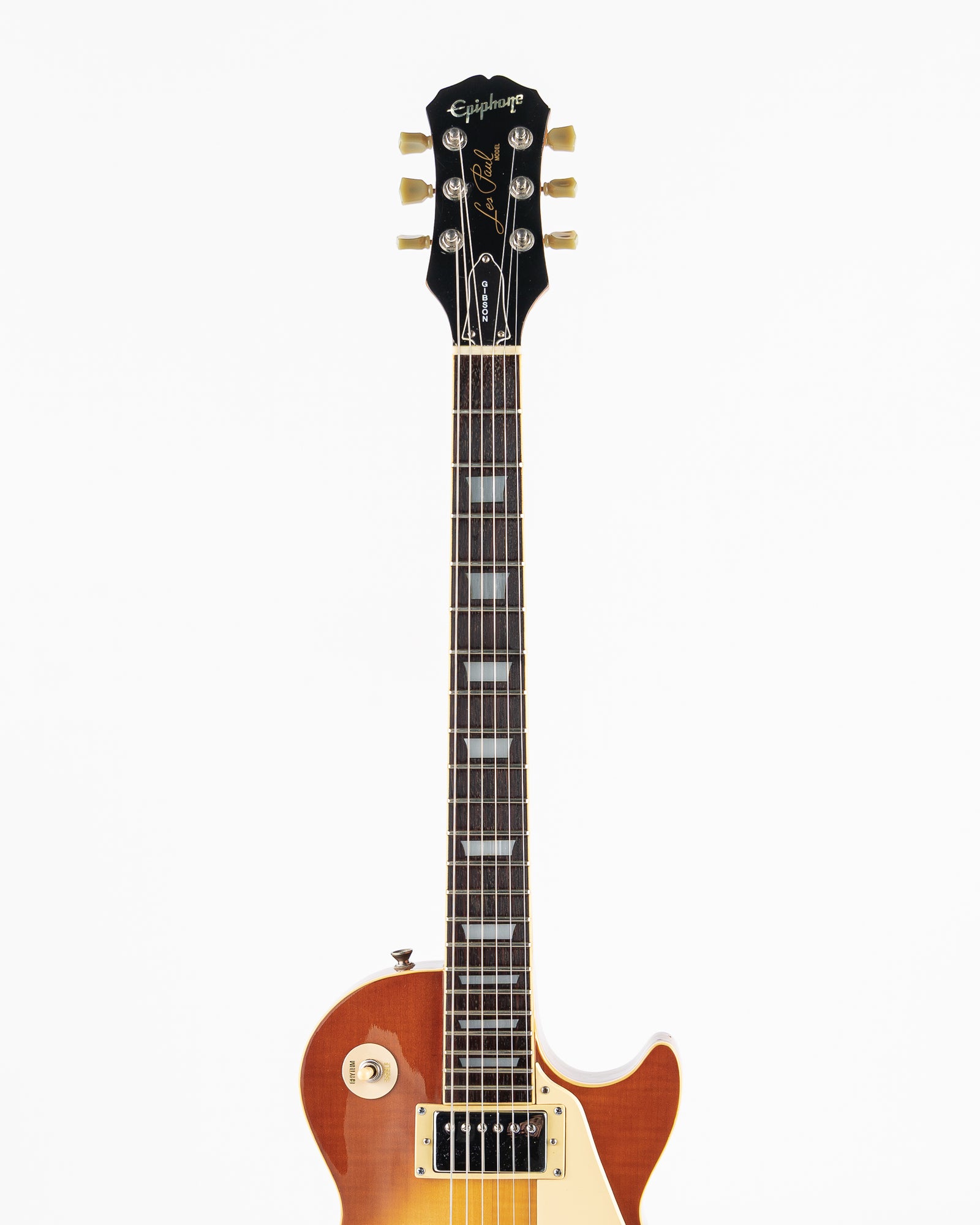 USED 1997 MIK Epiphone Les Paul Standard Limited Edition with Vibrato Electric Guitar - Amber Burst