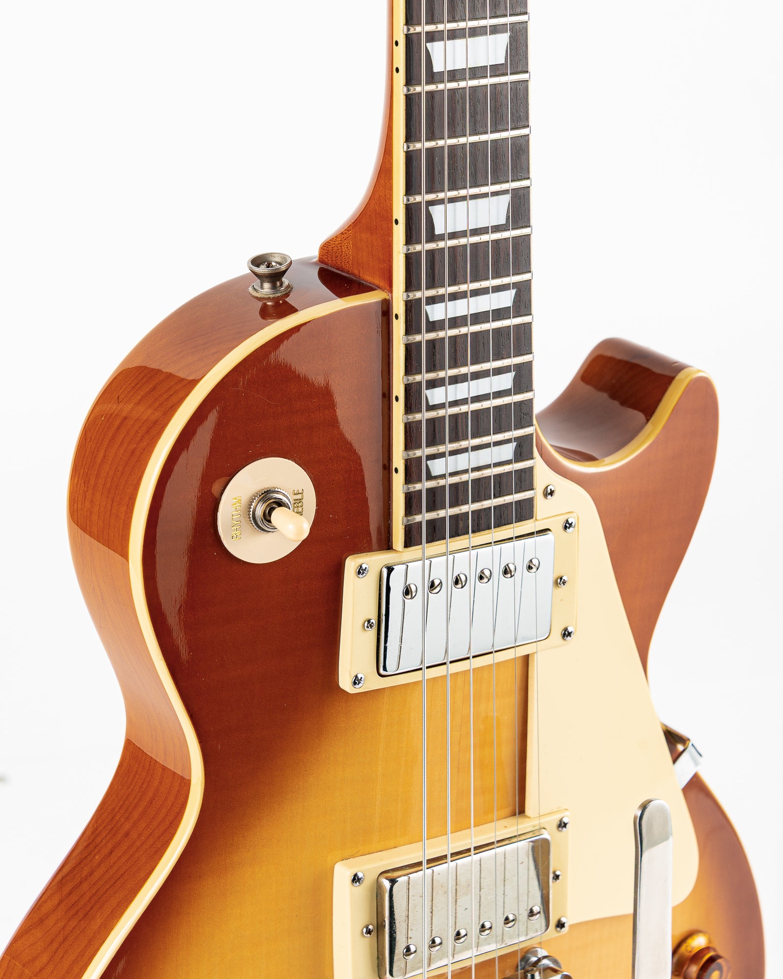 USED 1997 MIK Epiphone Les Paul Standard Limited Edition with Vibrato Electric Guitar - Amber Burst