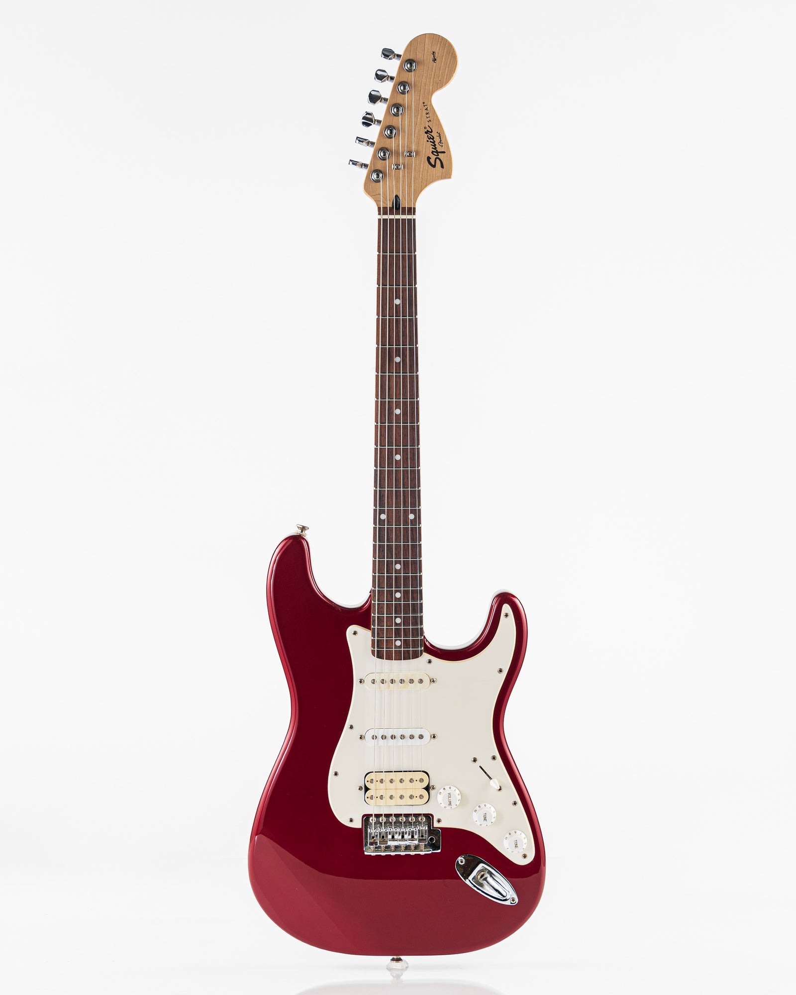 USED 2000s Squier Affinity Series Stratocaster HSS Electric Guitar - Metallic Red
