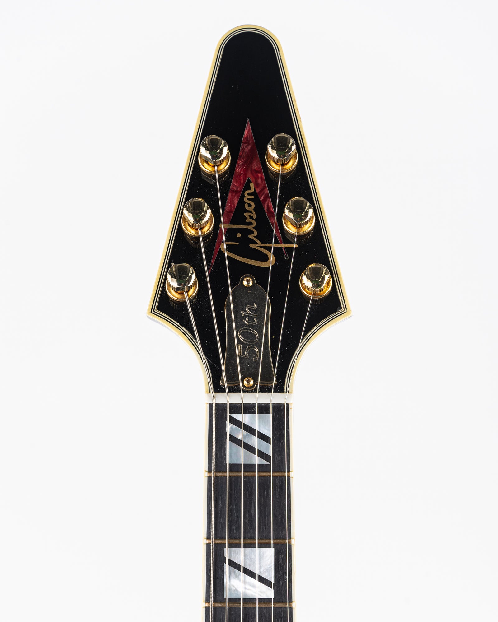 USED 2008 Gibson 50th Anniversary Flying V Electric Guitar - Brimstone Burst with Original Hardshell Case