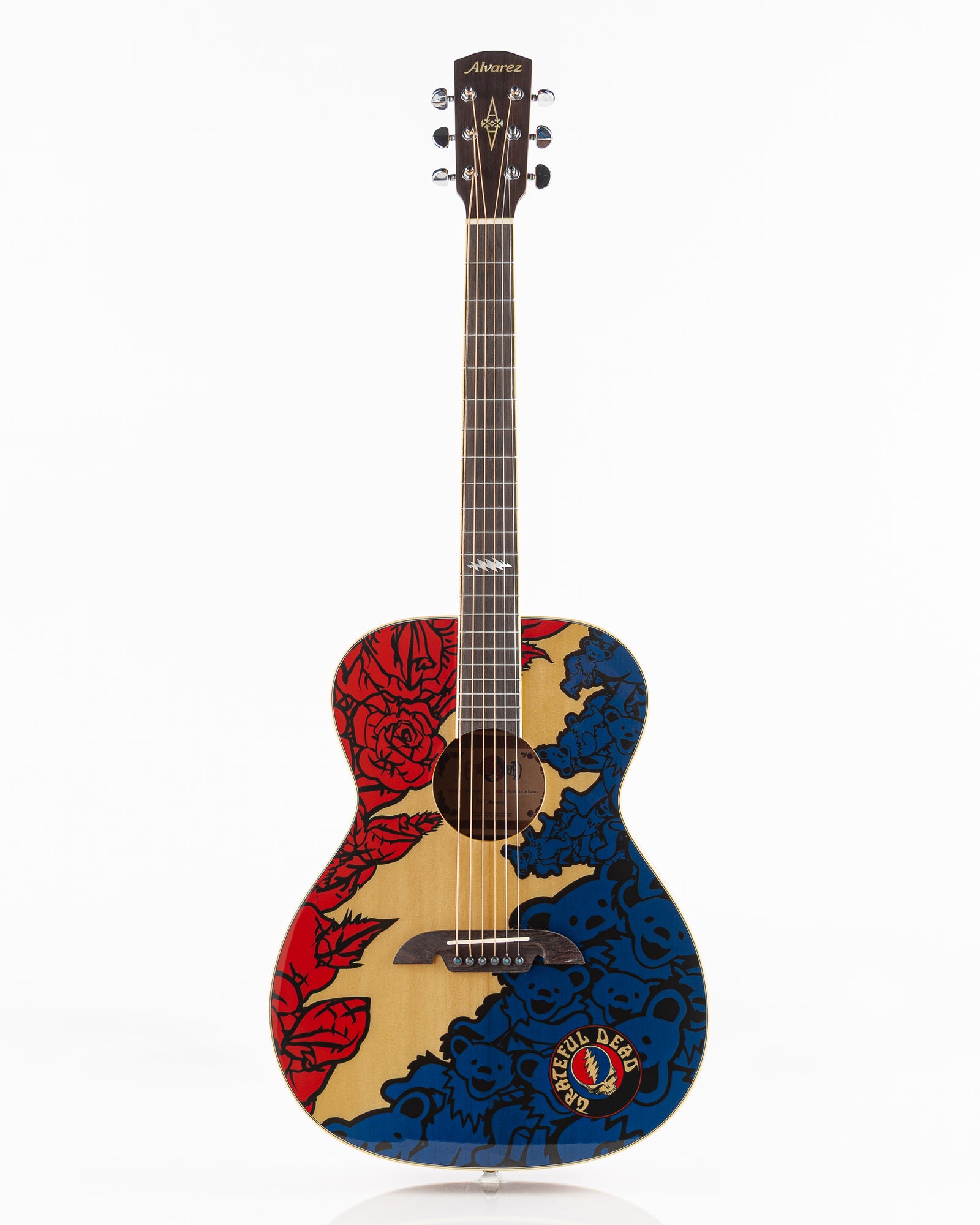 USED 2018 Alvarez AF60GD-Lightning  Grateful Dead Limited Edition 203/400 Acoustic Guitar - Lightning Top with Gig Bag
