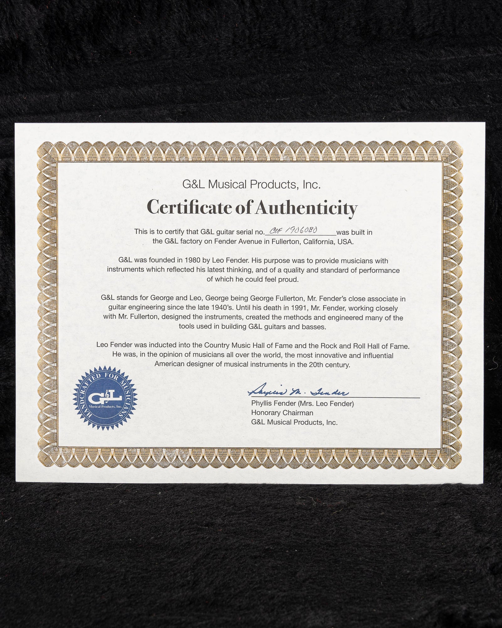 USED 2019 G&L LB-100 Fullerton Deluxe Custom Made Electric Bass - Vintage White