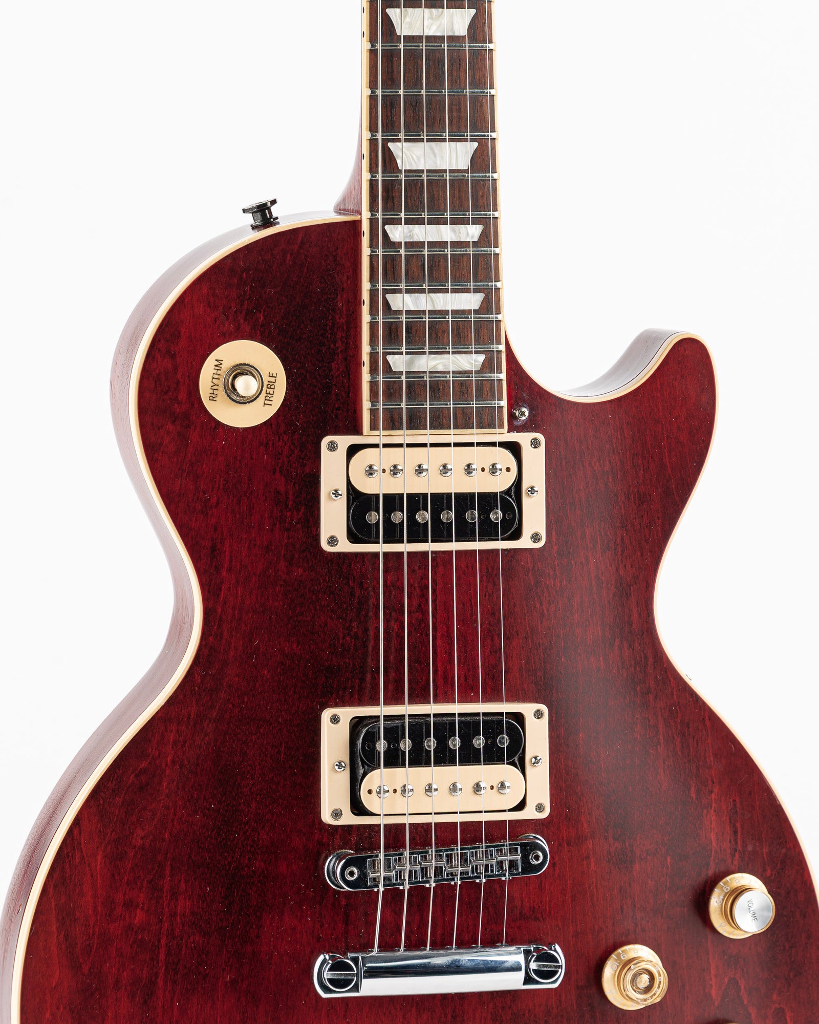USED 2021 Gibson Les Paul Trad Pro V Electric Guitar - Satin Wine Red