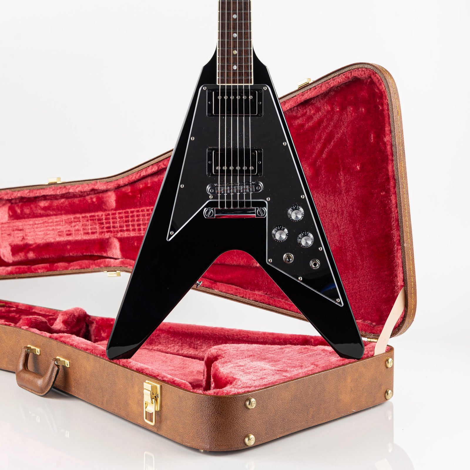 USED 2022 Gibson Flying V 70's Mirror Limited Edition Electric Guitar - Black