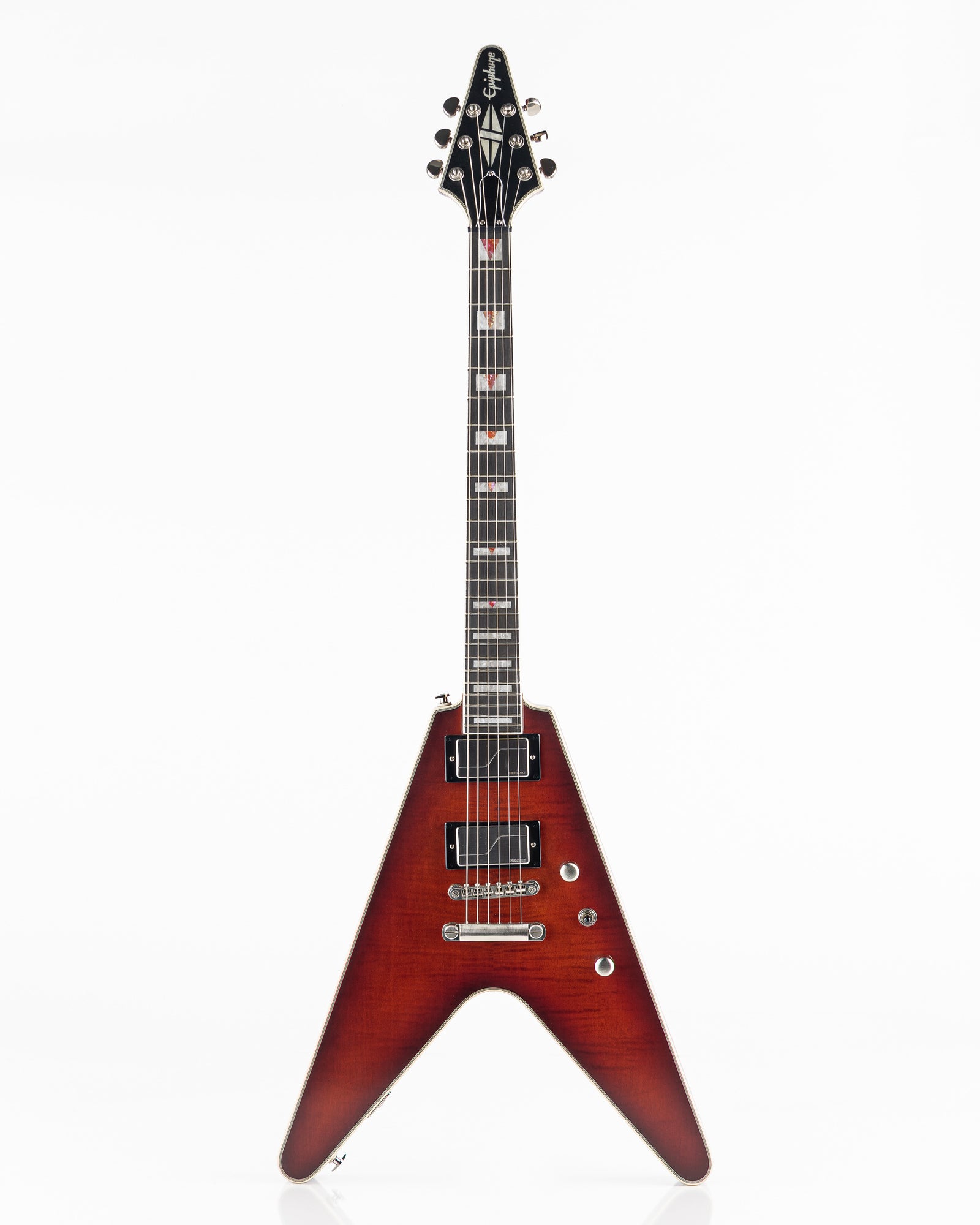 USED 2024 Epiphone Prophecy Flying V Electric Guitar - Aged Bengal Tiger Burst