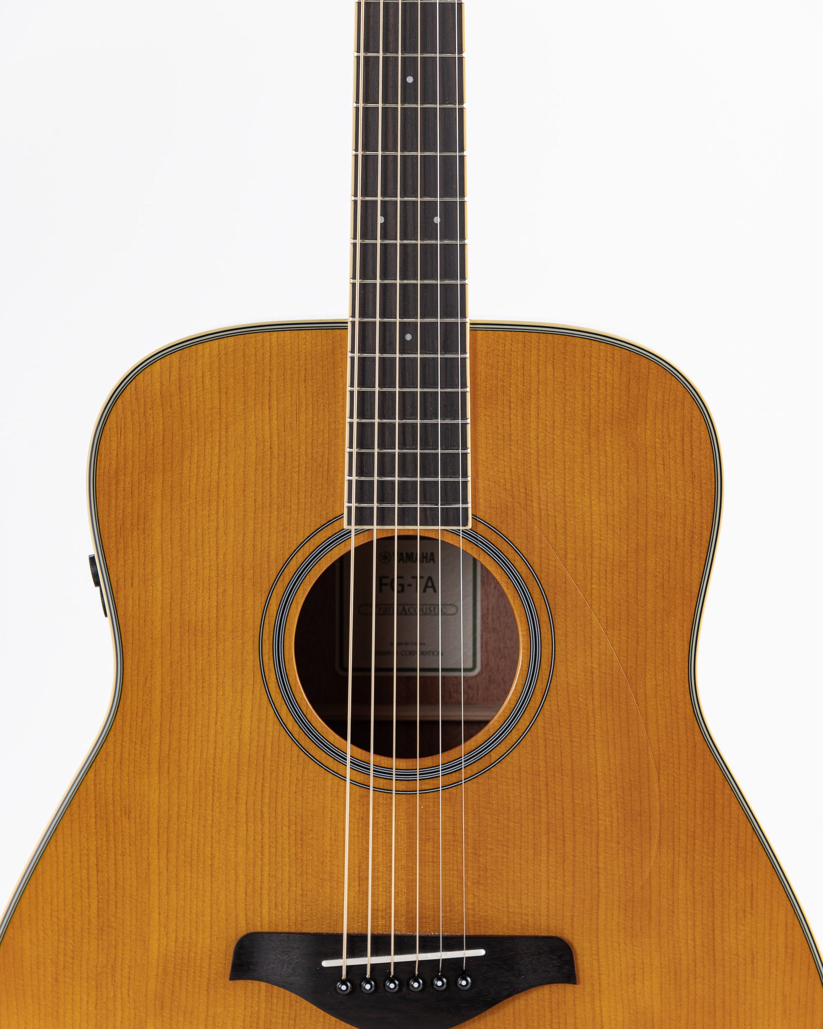 USED 2025 Yamaha FG-TA TransAcoustic Dreadnought Acoustic Electric Guitar - Vintage Tint